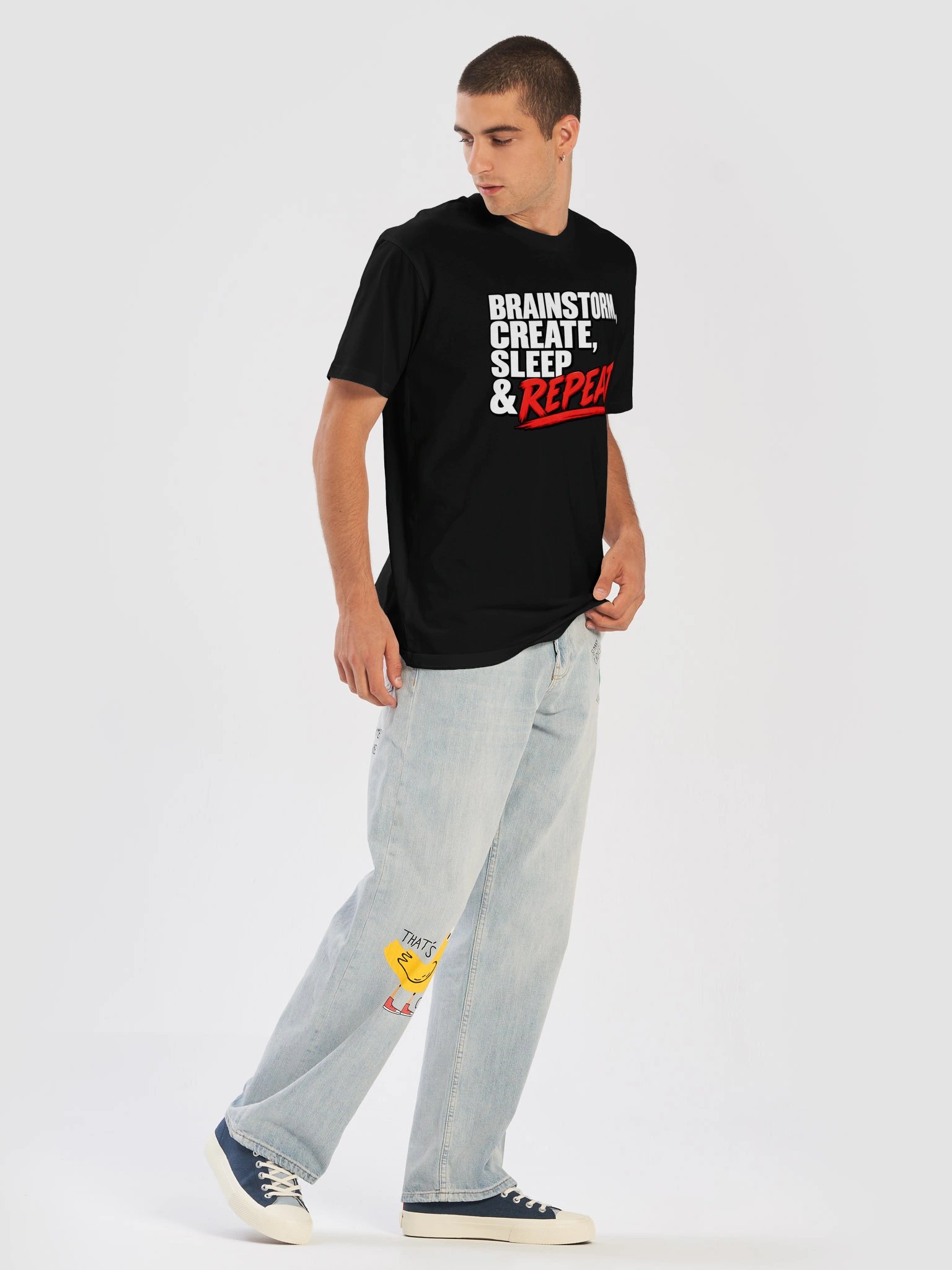 Brainstorm Create Sleep Repeat Tee product image (5)