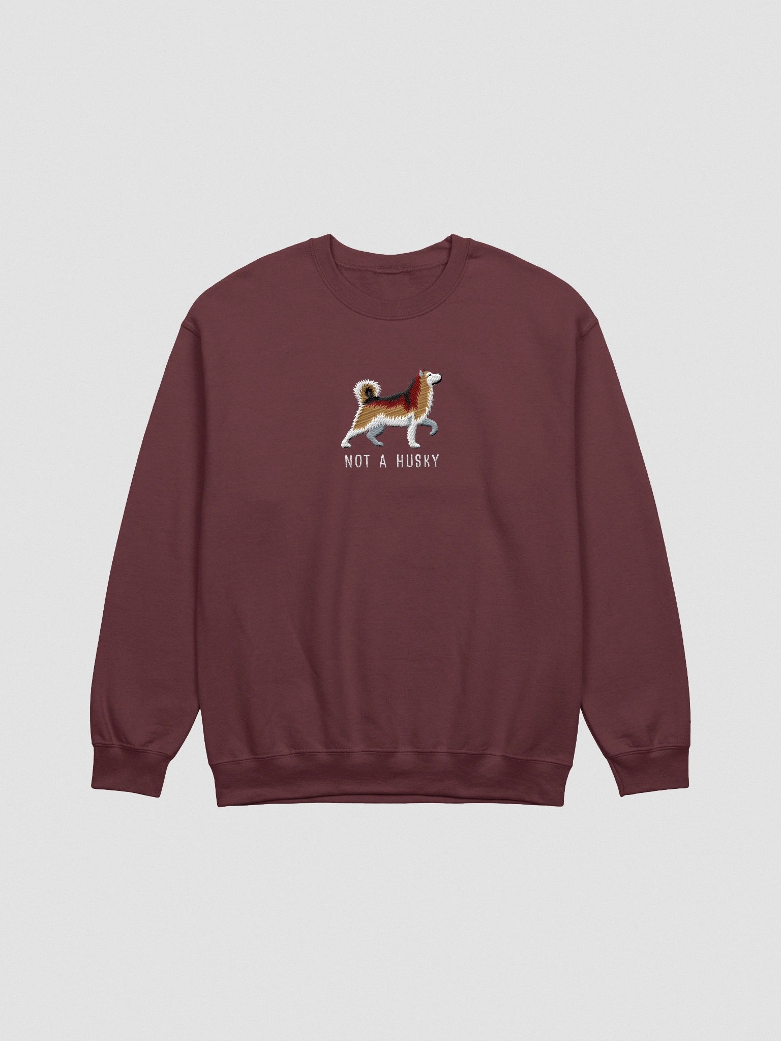 Not a Husky Sweatshirt (Embroidered) of an Alaskan Malamute(Sable) product image (4)
