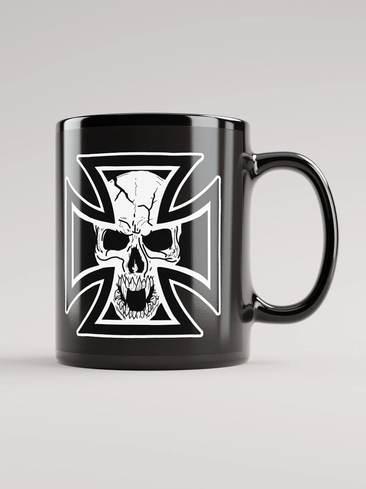 Maltese cross and skull cup product image (1)