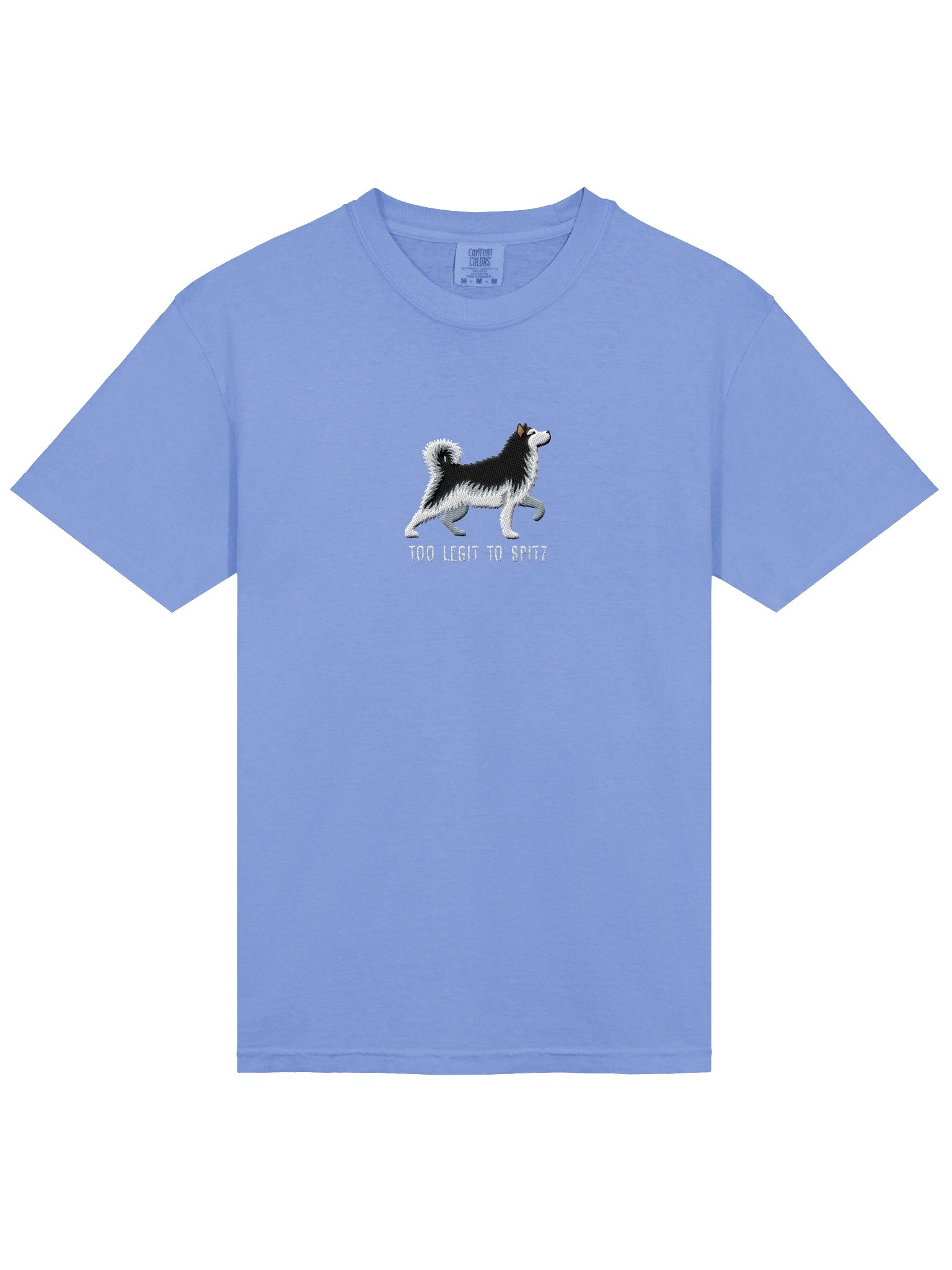 Too Legit to Spitz T-Shirt(Embroidered) of an Alaskan Malamute(Black & White) product image (6)