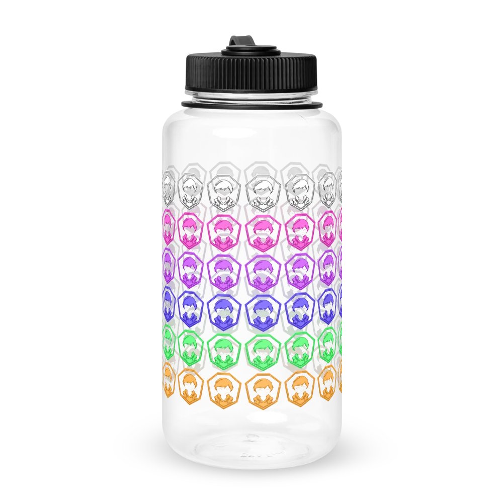 mythcafe sub badge water bottle product image (3)