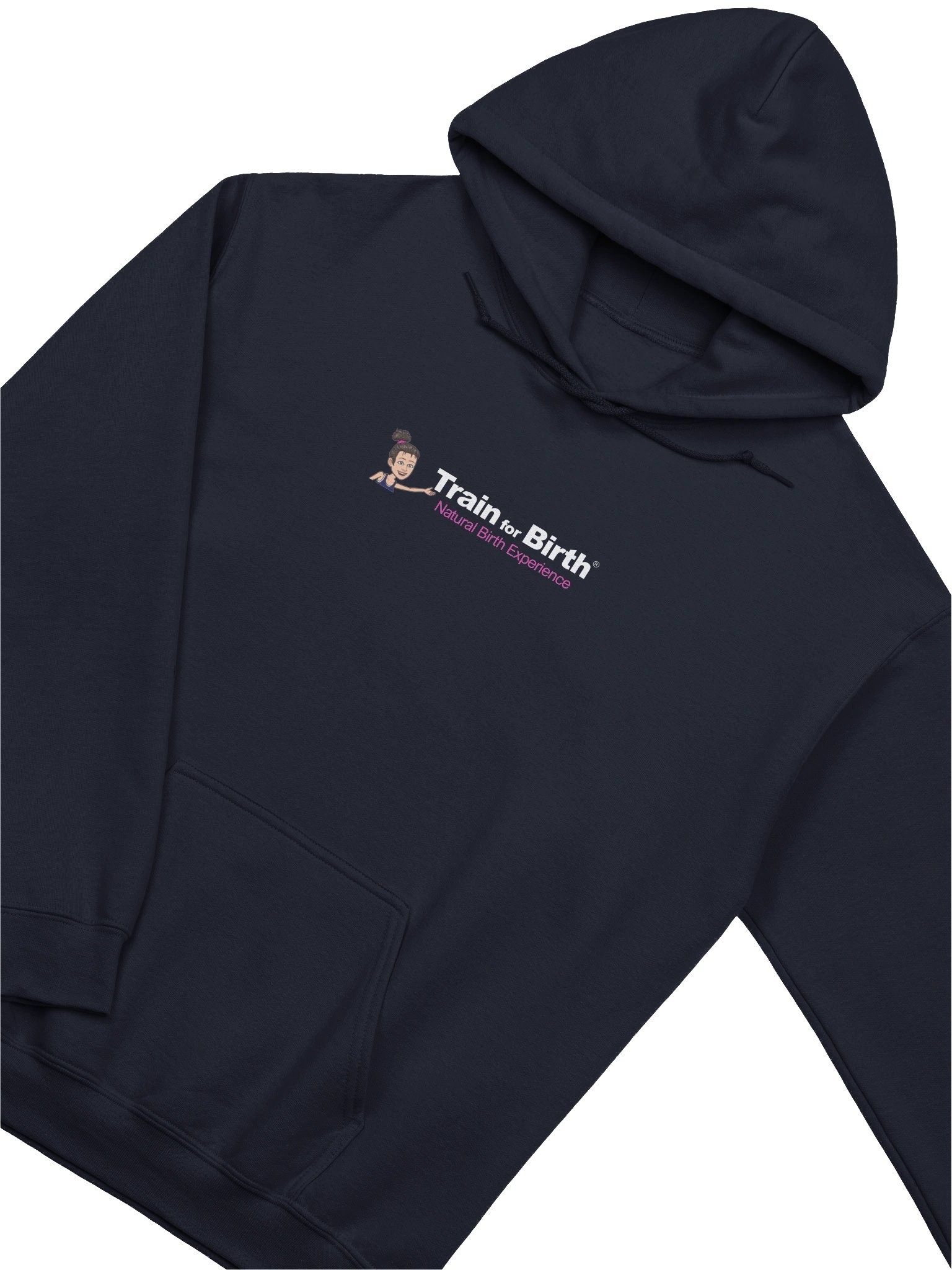Train for Birth® Gildan Classic Navy Hoodie product image (3)