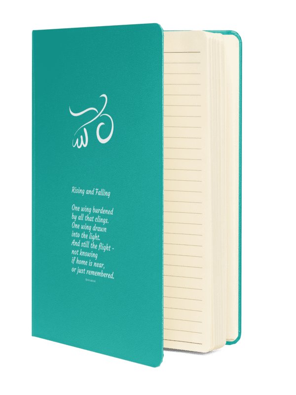Bird Calligraphy Notebook w/Poem – Clear White Print product image (2)