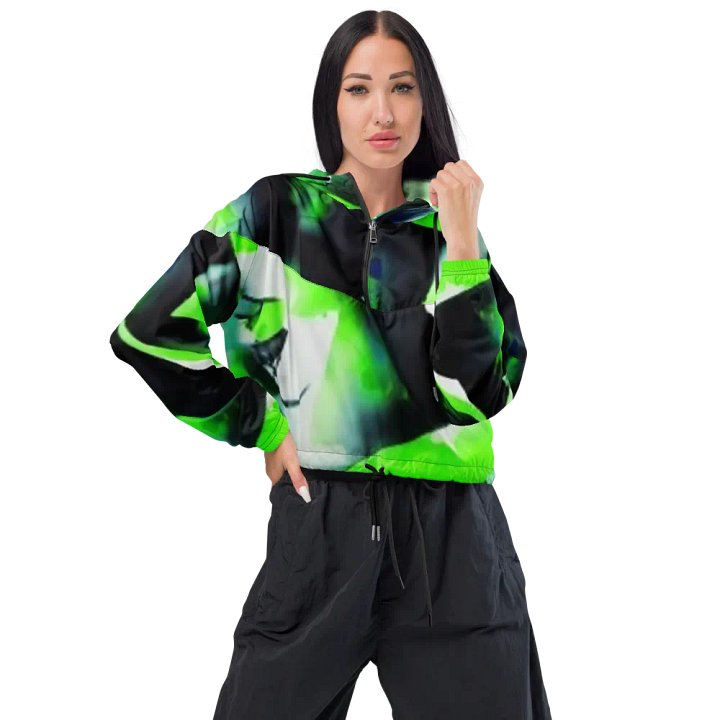 Chaos in Green Women's Windbreaker product image (1)