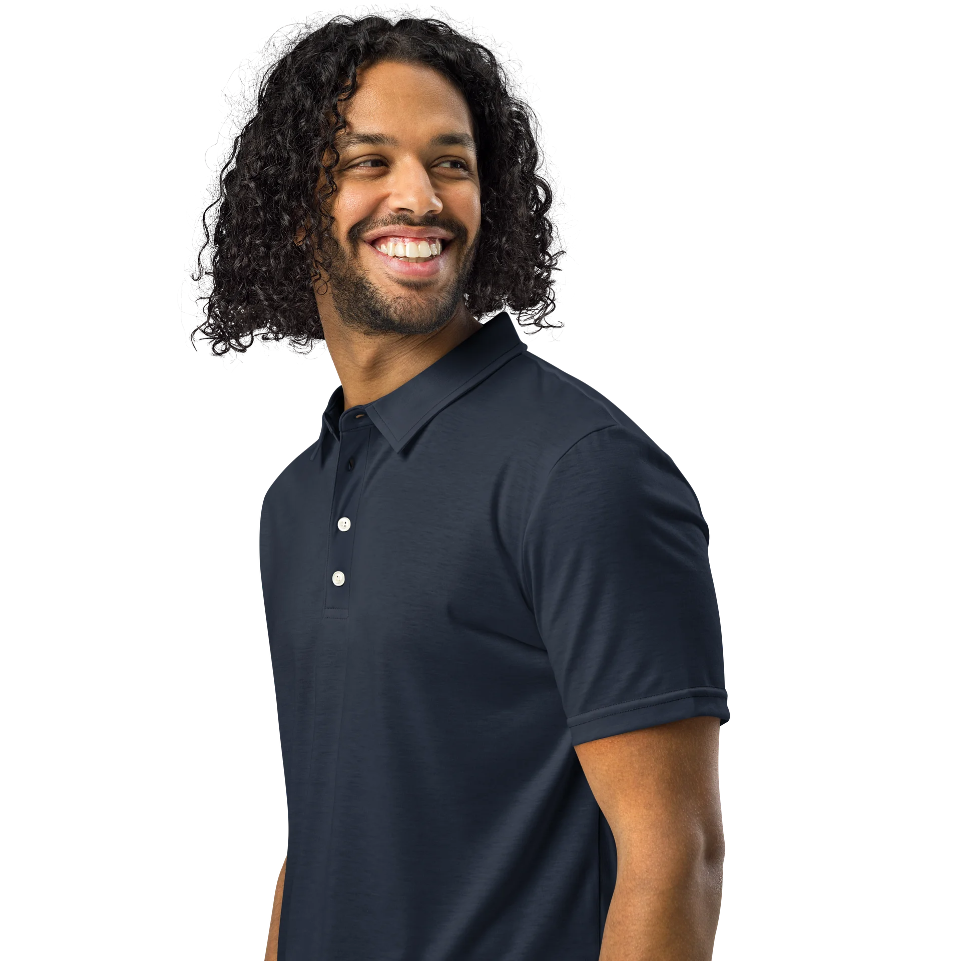 Navy Minimal Slim Fit Polo product image (2)