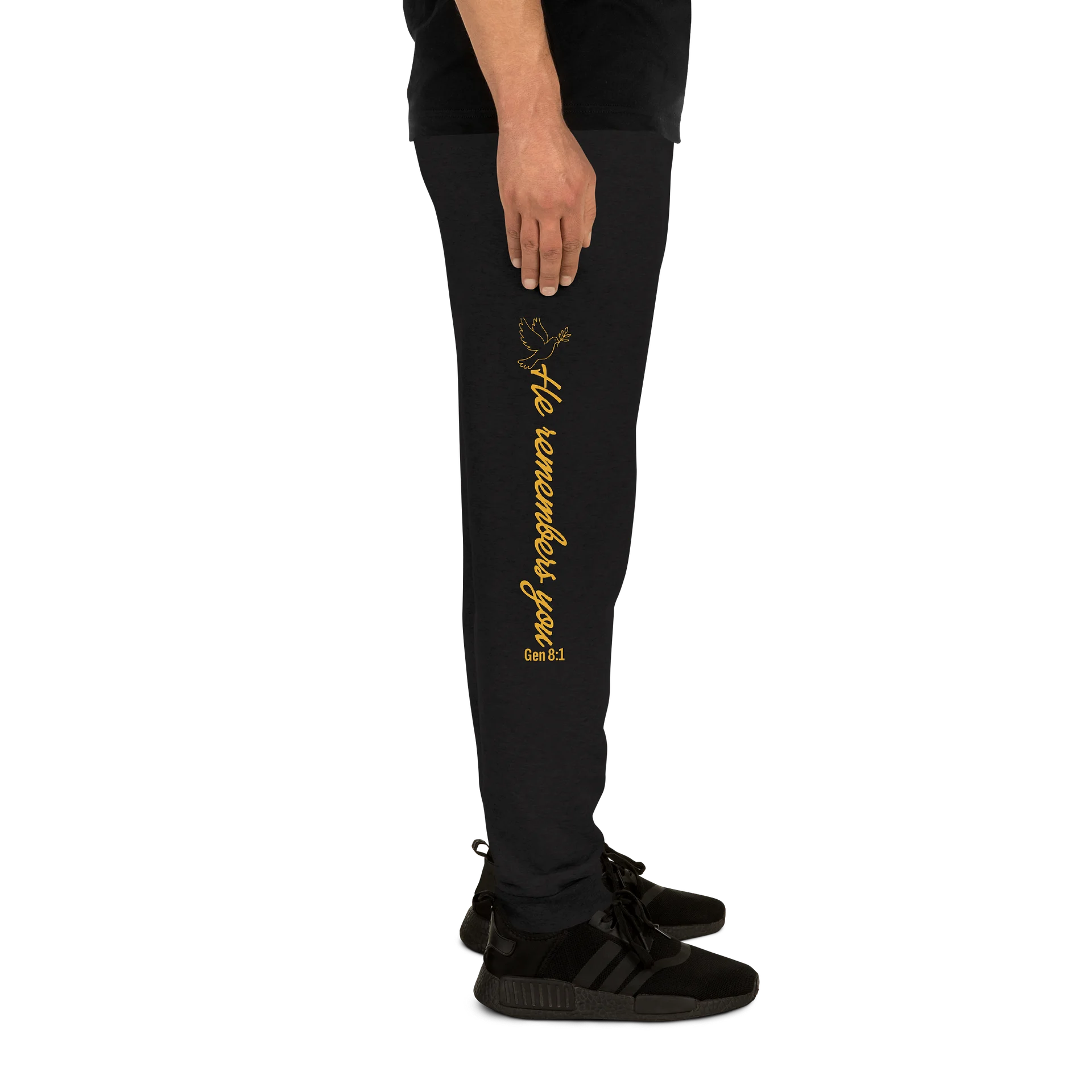 He Remembers You Tapered Unisex Joggers product image (1)