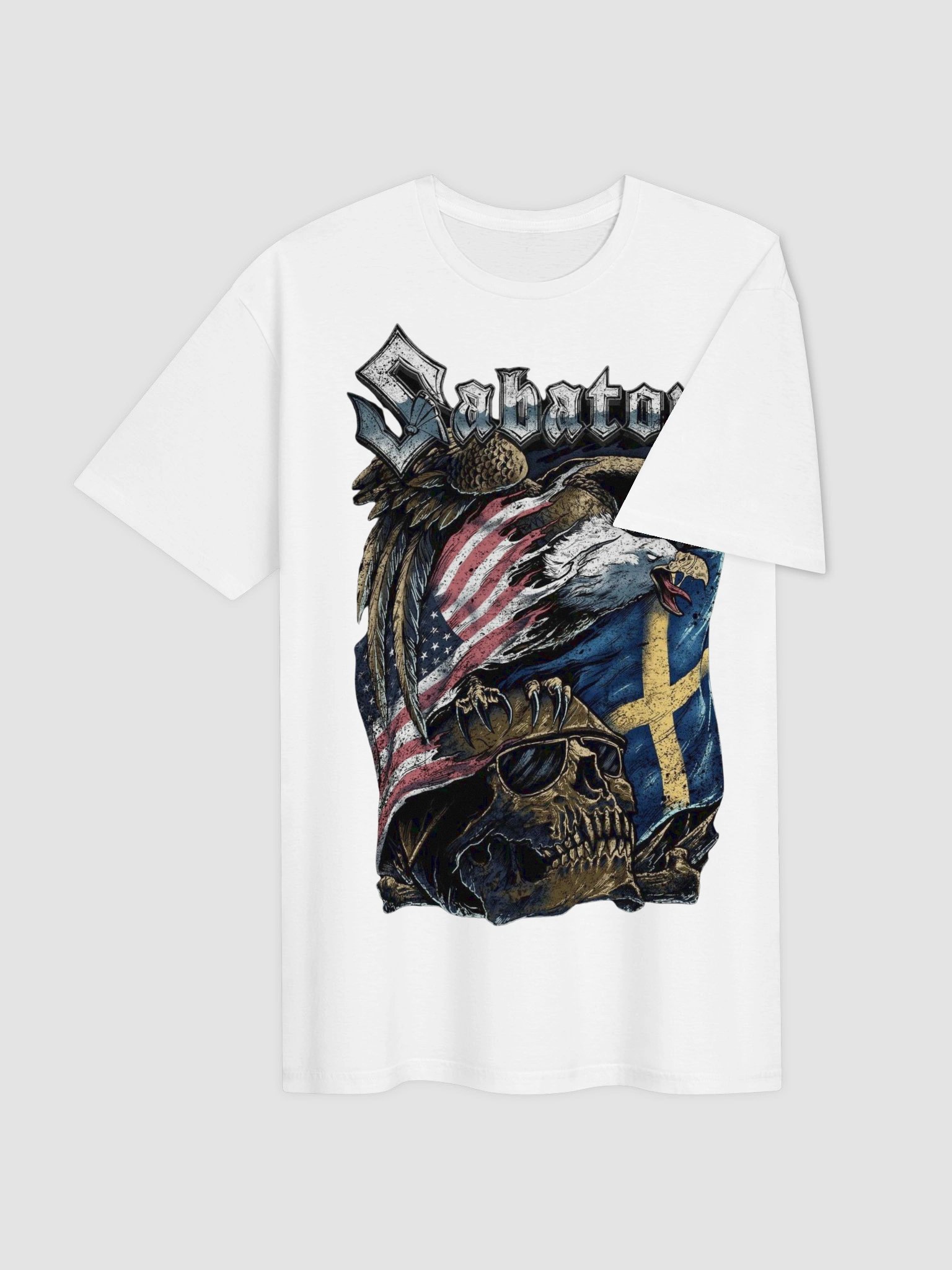 Sabaton Battlefield Eagle T-Shirt | War History Crest Graphic | Power Metal Military Tribute Tee product image (3)
