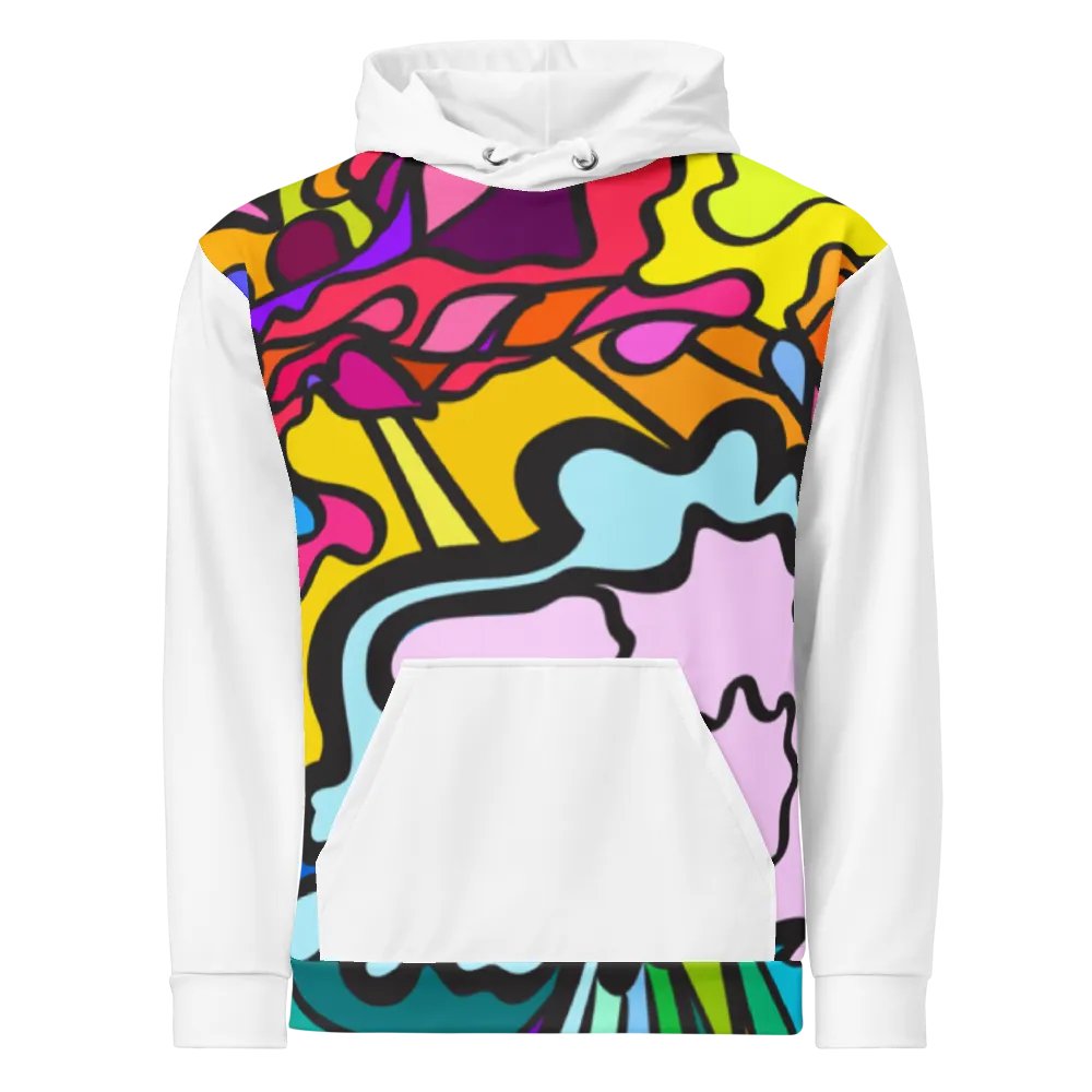 Vibrant Abstract Expressions Unisex Hoodie - Wave at Sunset product image (1)