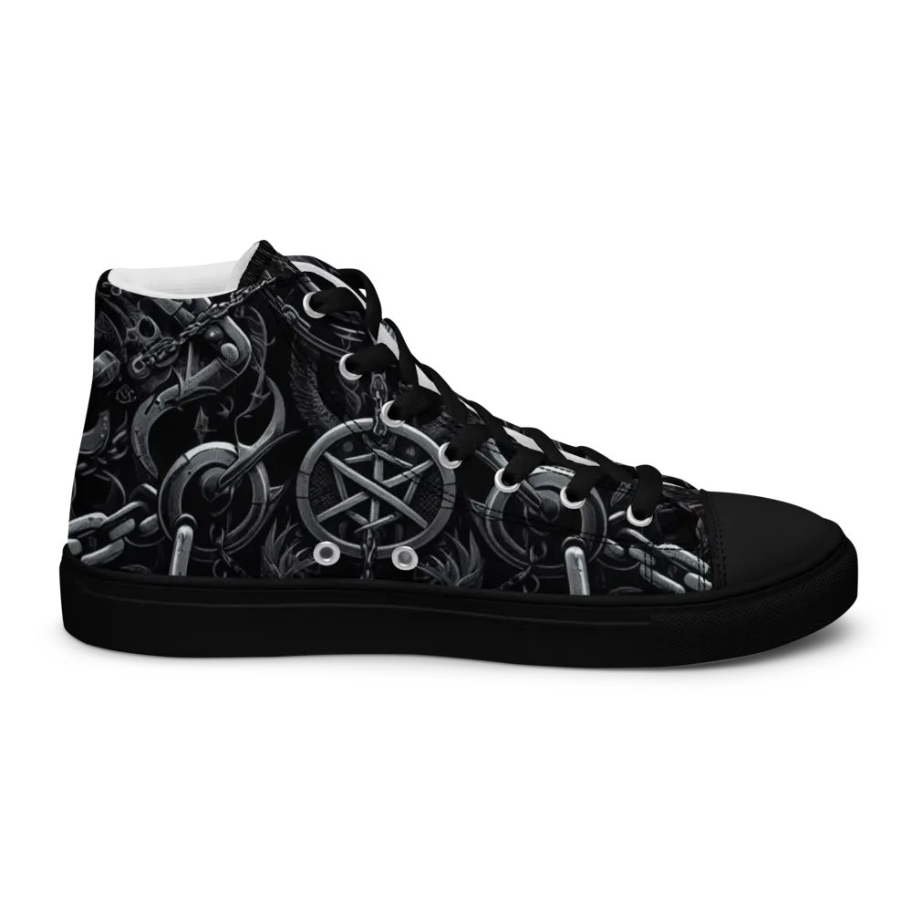 Weak Of Wanting Gothic / Metal Logo High Tops product image (7)
