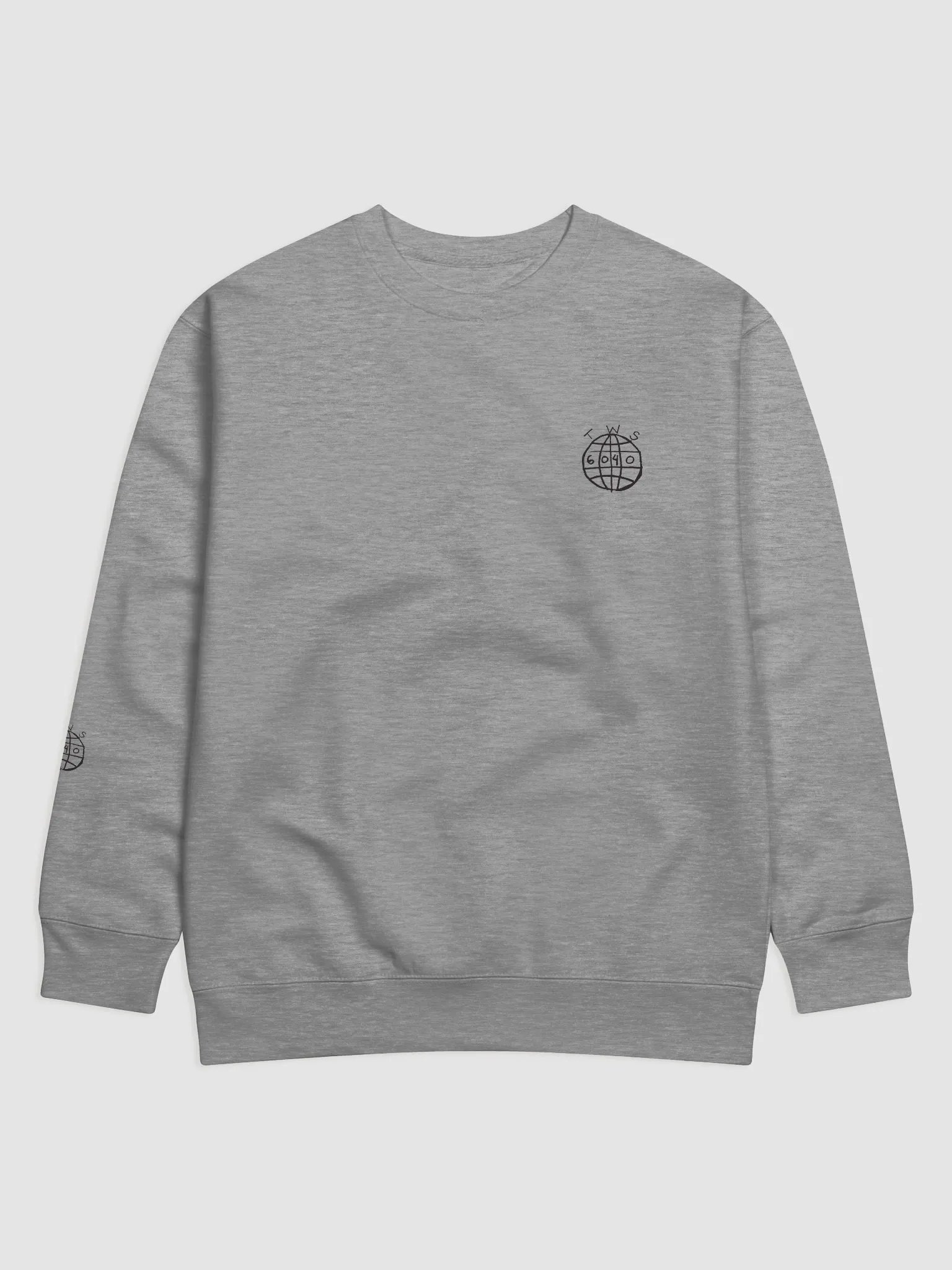 TWS x 6040 Skateboards Crew Sweatshirt #1 (Black Logo) product image (1)