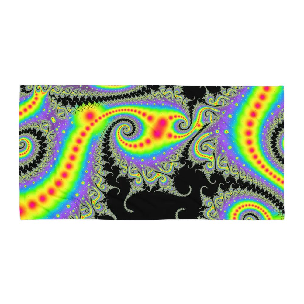 Fractal Bath Towel - Fluorescent Nebula product image (2)