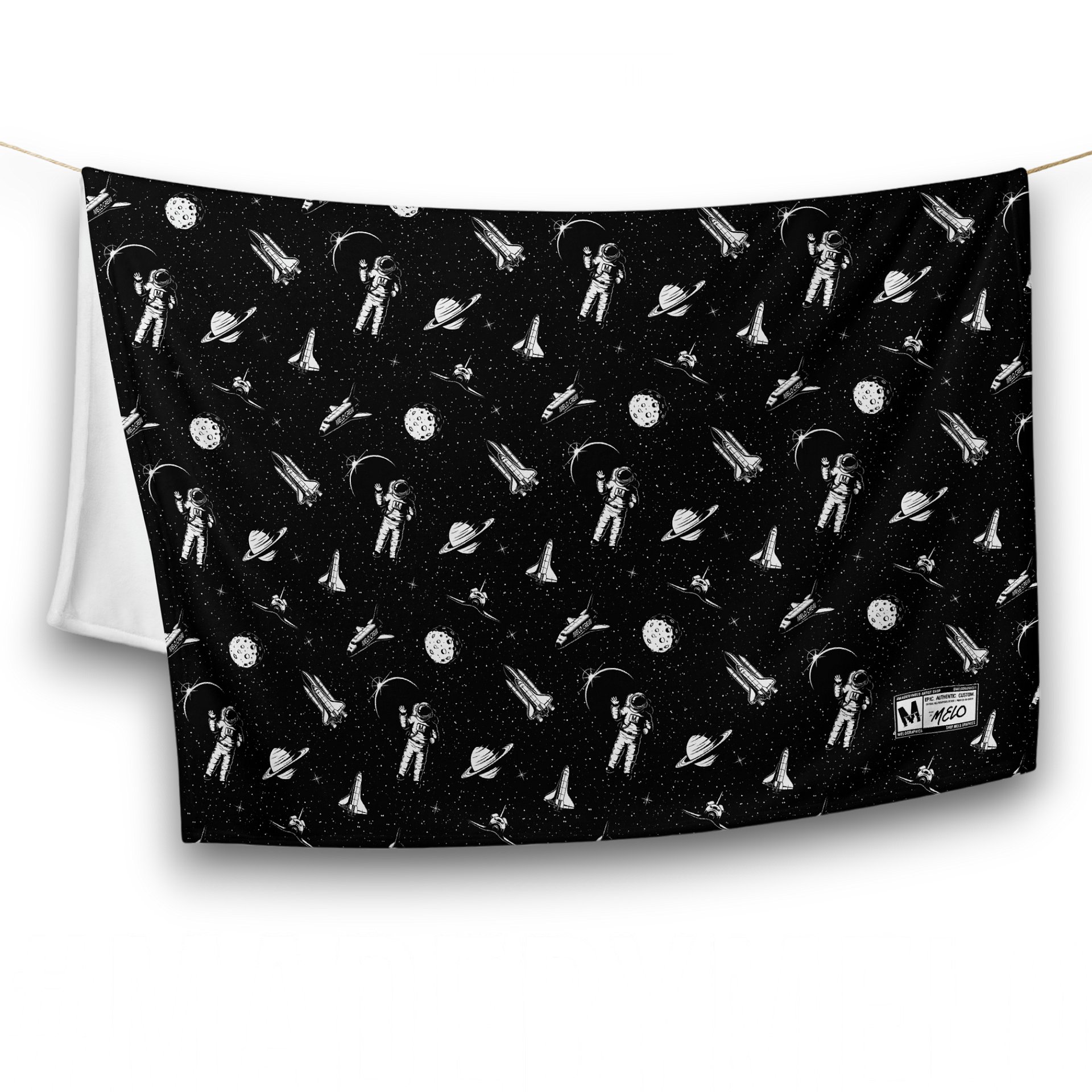Spaced Out B&W - Blanket | #MadeByMELO product image (6)