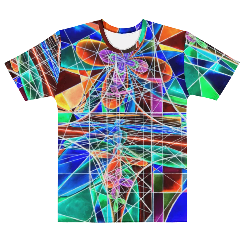 Cathedral of Math - Geometric Negative Art Men's Crew Neck T-Shirt product image (3)