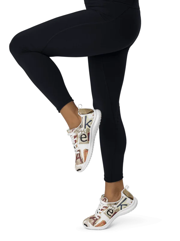 Literary Vibe: Book & Coffee Collage Sneaker Women's Sneakers product image (2)