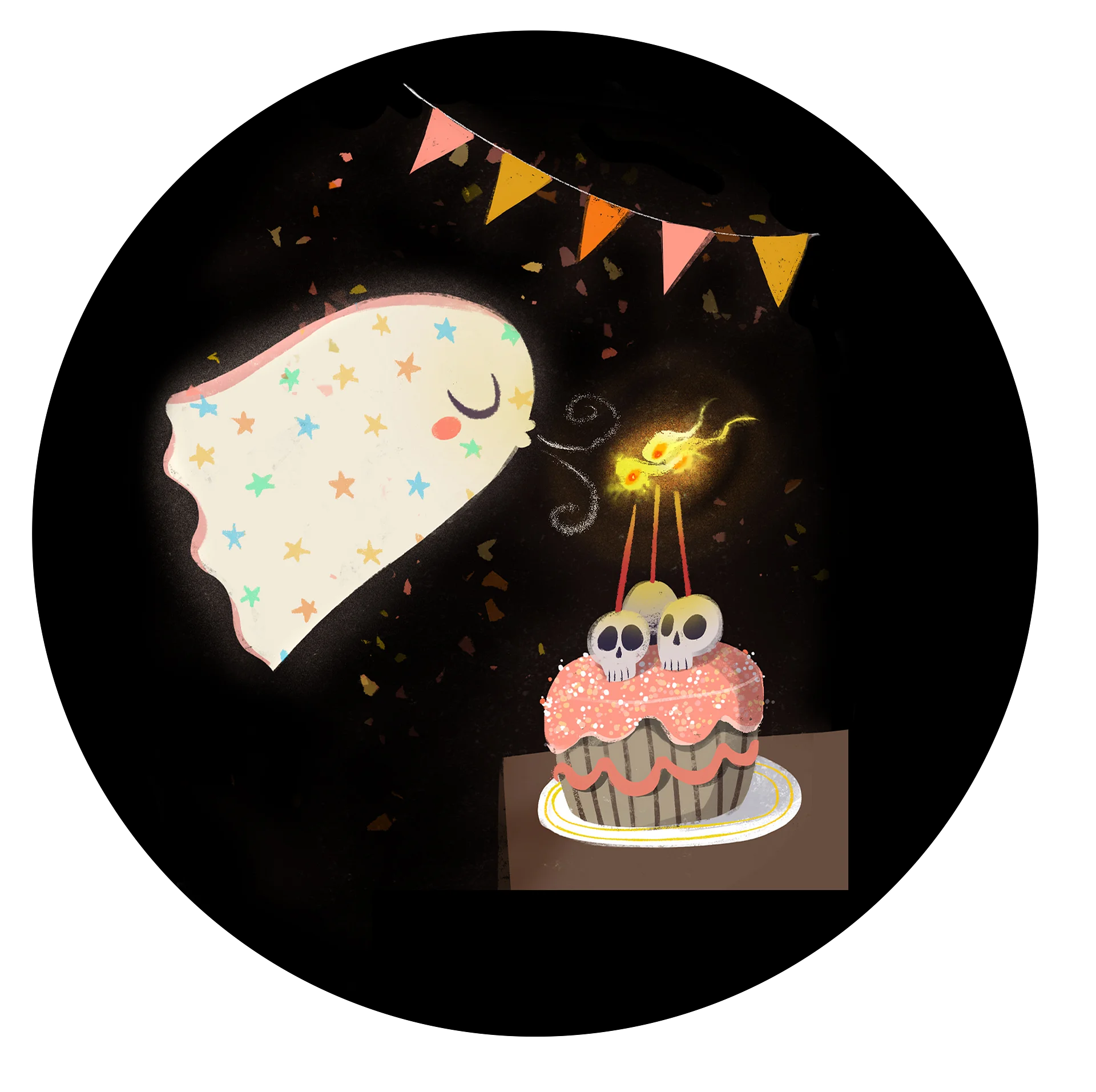 Little Ghost Birthday Cake - Greeting Card product image (3)