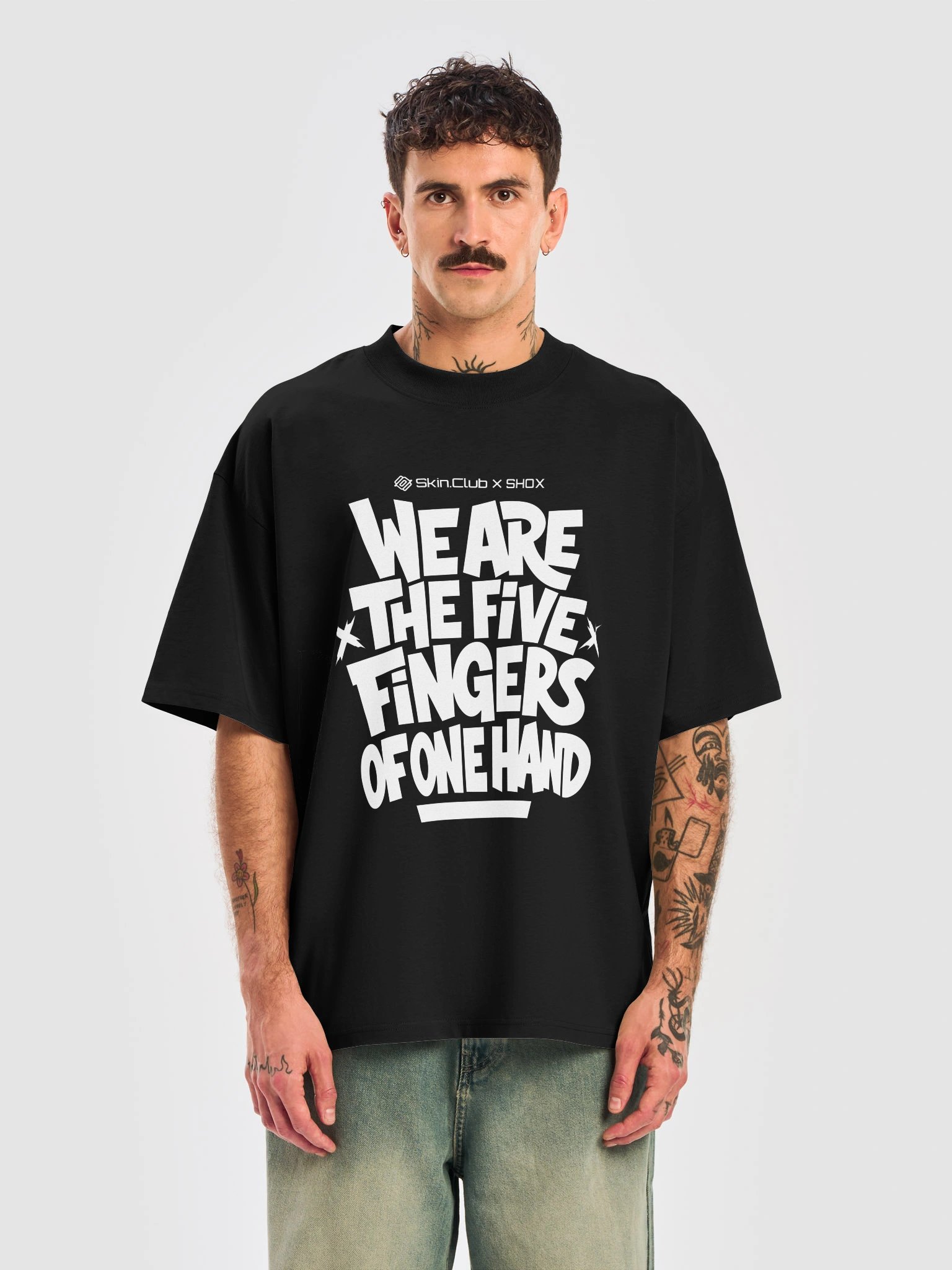 shox x Skin.Club lmtd edition oversized T-Shirt - Black product image (5)