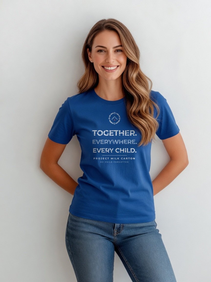 Together Everywhere Every Child Women's Fitted Tee Dark product image (1)