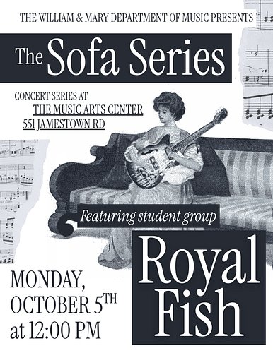 Sorry for the late-notice post, but we are playing TOMORROW at the music building at noon (12:00pm) !! There will be a comfy ...