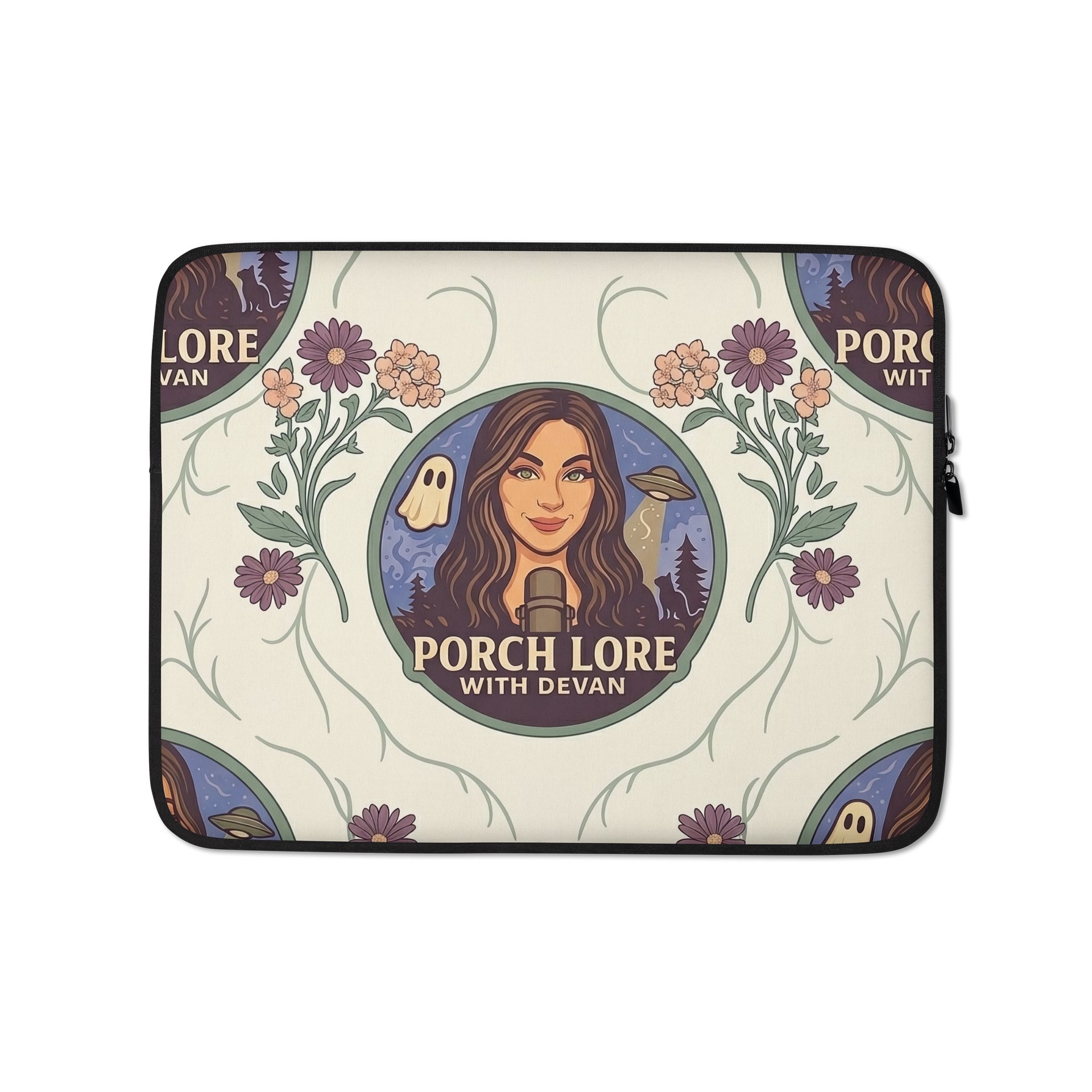 PORCH LORE DEVAN CREAM FLORAL LAPTOP SLEEVE product image (1)