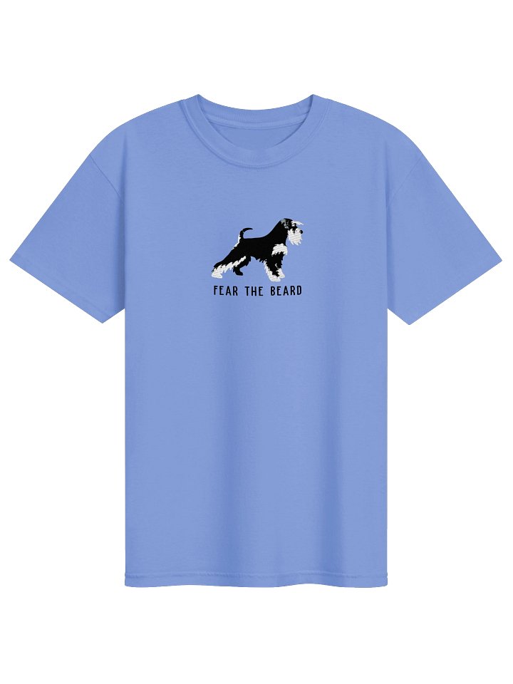 Fear the Beard T-Shirt(Embroidered) of a Miniature Schnauzer(Black & Silver) product image (3)