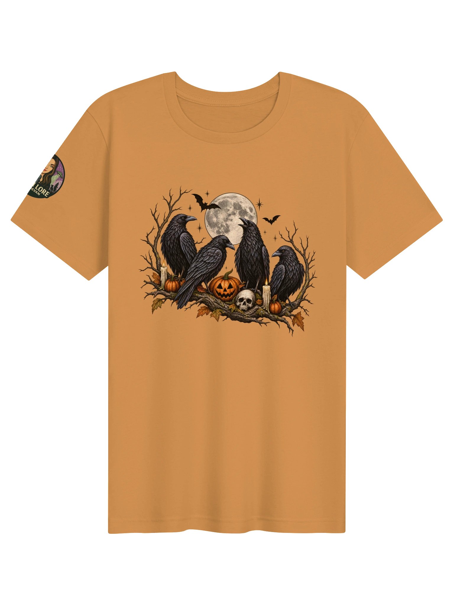 LIMITED EDITION-HALLOWEEN: CROWS UNDER FULL MOON SOFT T-SHIRT product image (2)