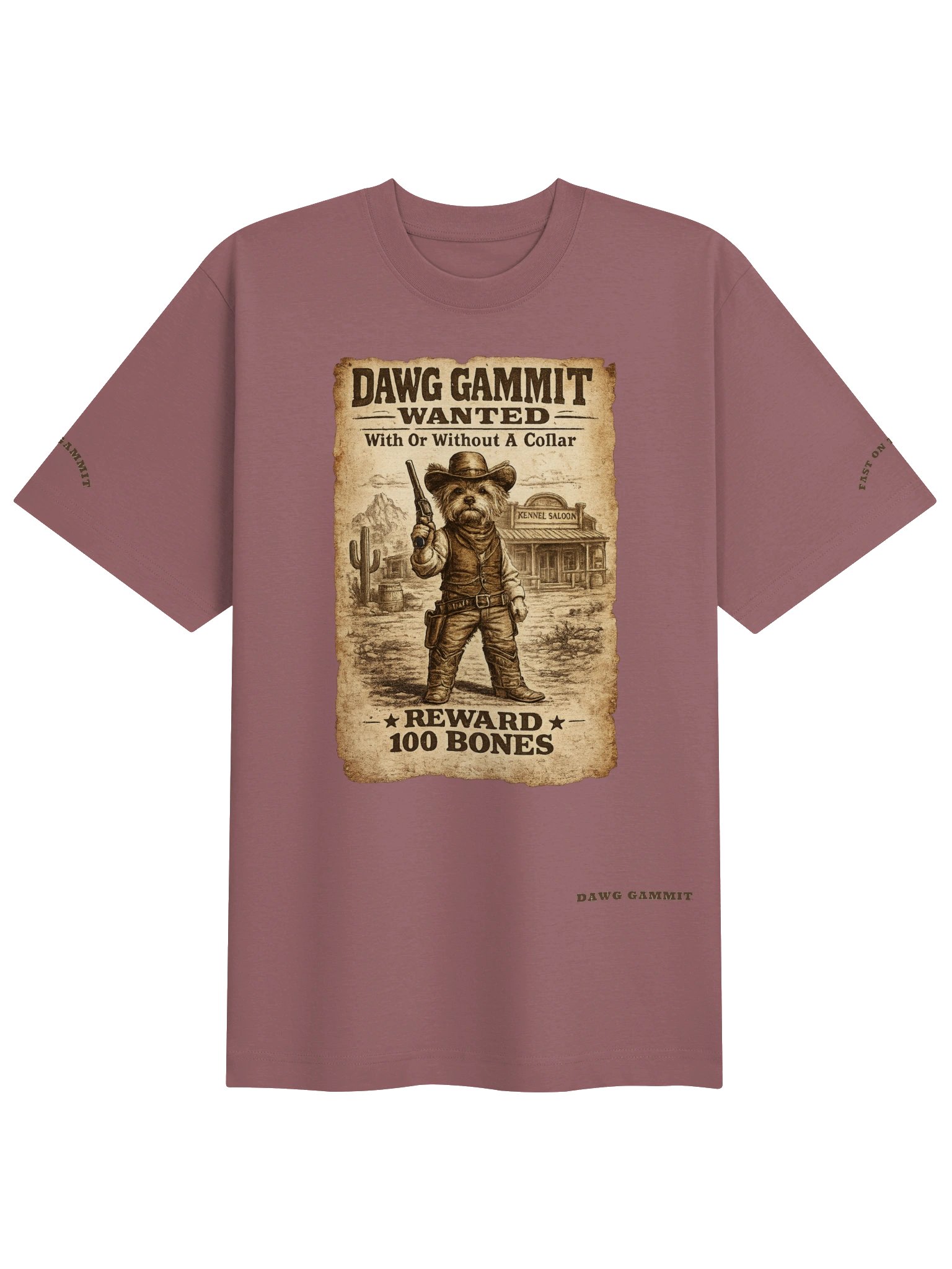 WANTED DAWG GAMMIT™ WANTED Yorkshire Terrier Poster Heavy T-shirt product image (5)