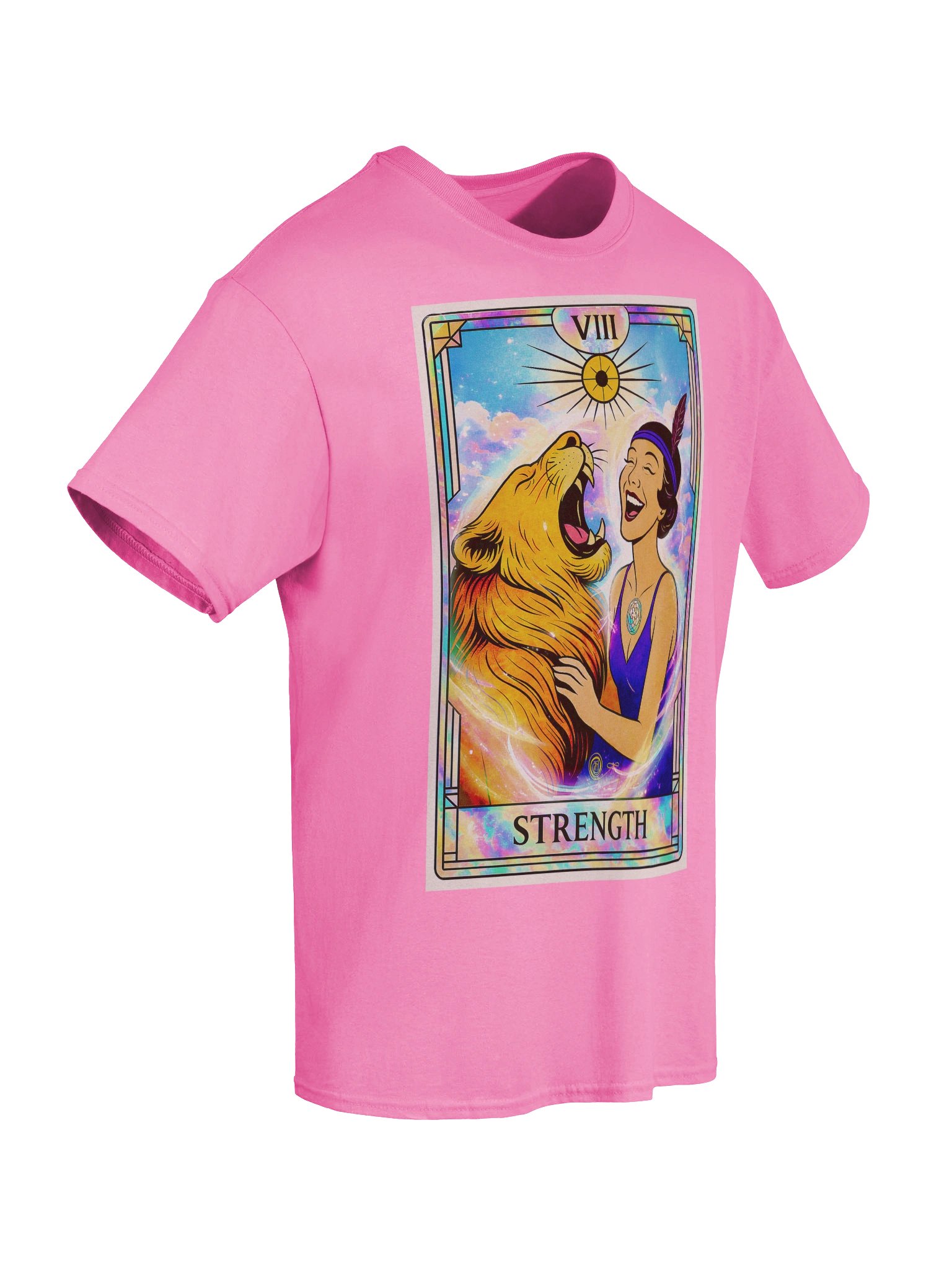Strength Cazimi Colour Splash Tarot Card Tee product image (4)