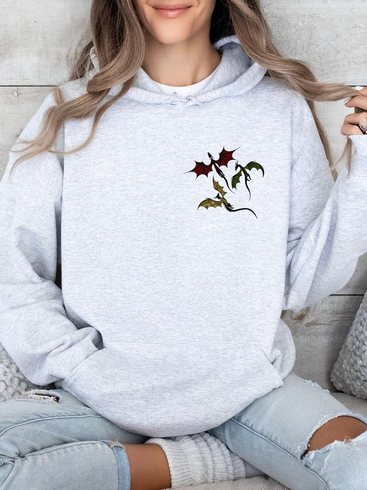 Fantasy Dragon Hoodie - Baby Dragon Trio Unisex Pullover Hooded Sweatshirt product image (1)