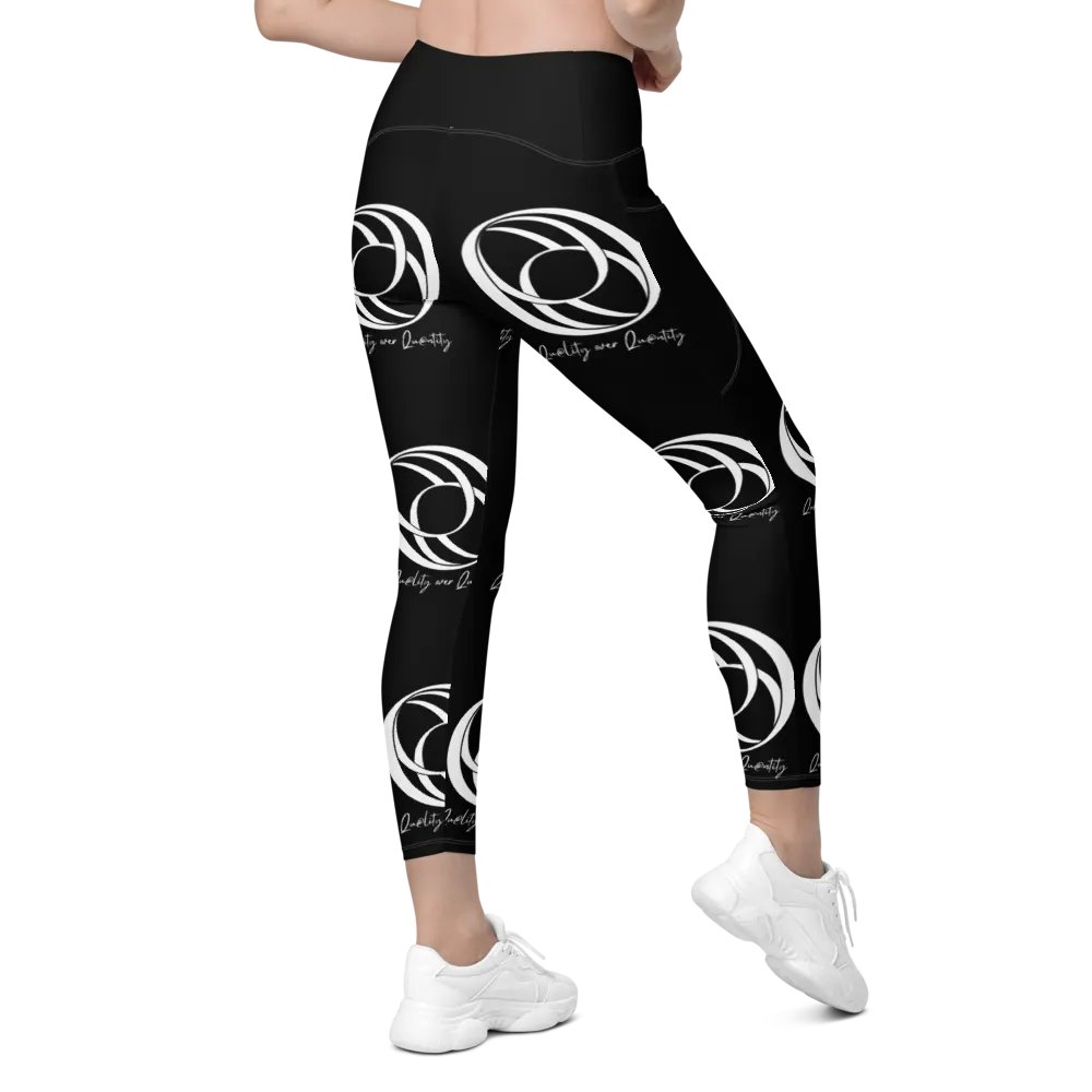 All Over Women's Leggings (Black) product image (11)
