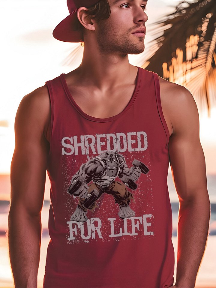 Shredded For Life Bodybuilder Workout Fitness Coach Gym Trainer T-shirt product image (2)