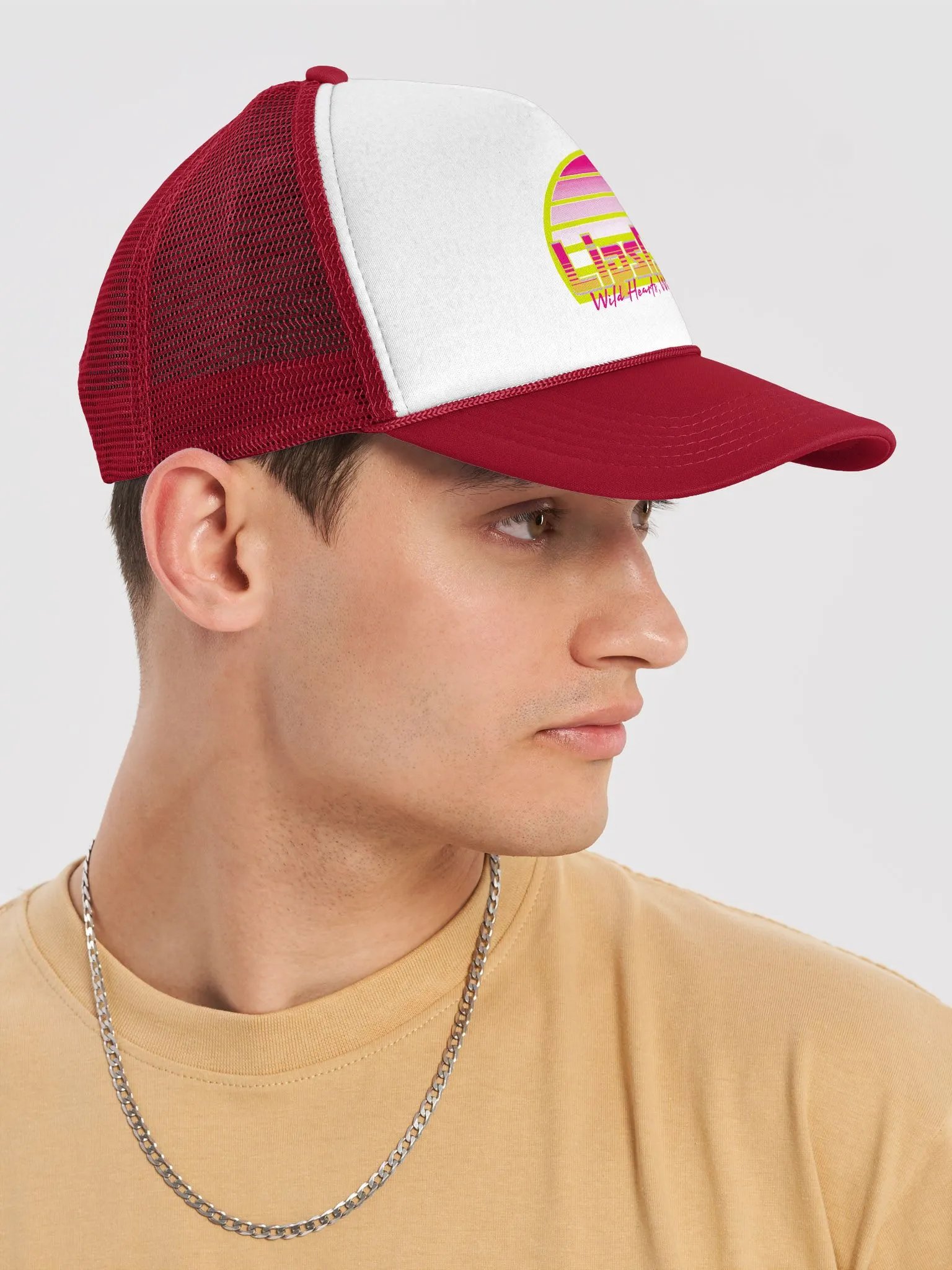 Lips Drill Logo Valucap Foam Trucker Hat product image (6)
