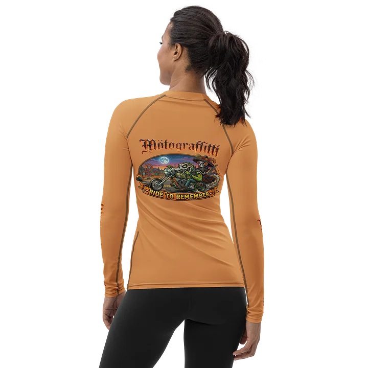 Women's MötoGraffitti Ride to Remember "Rash Guard"Tee Safety Orange product image (2)