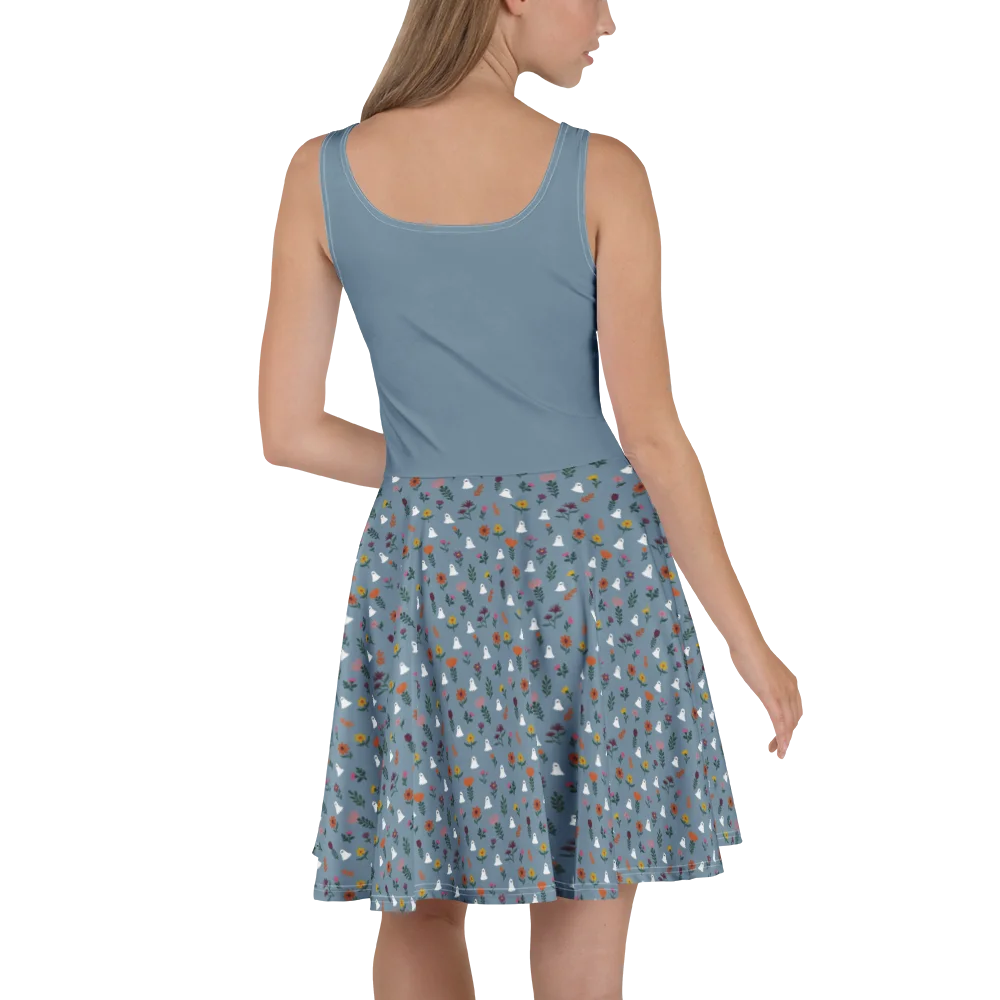 Ghostly Floral Skater Dress product image (4)