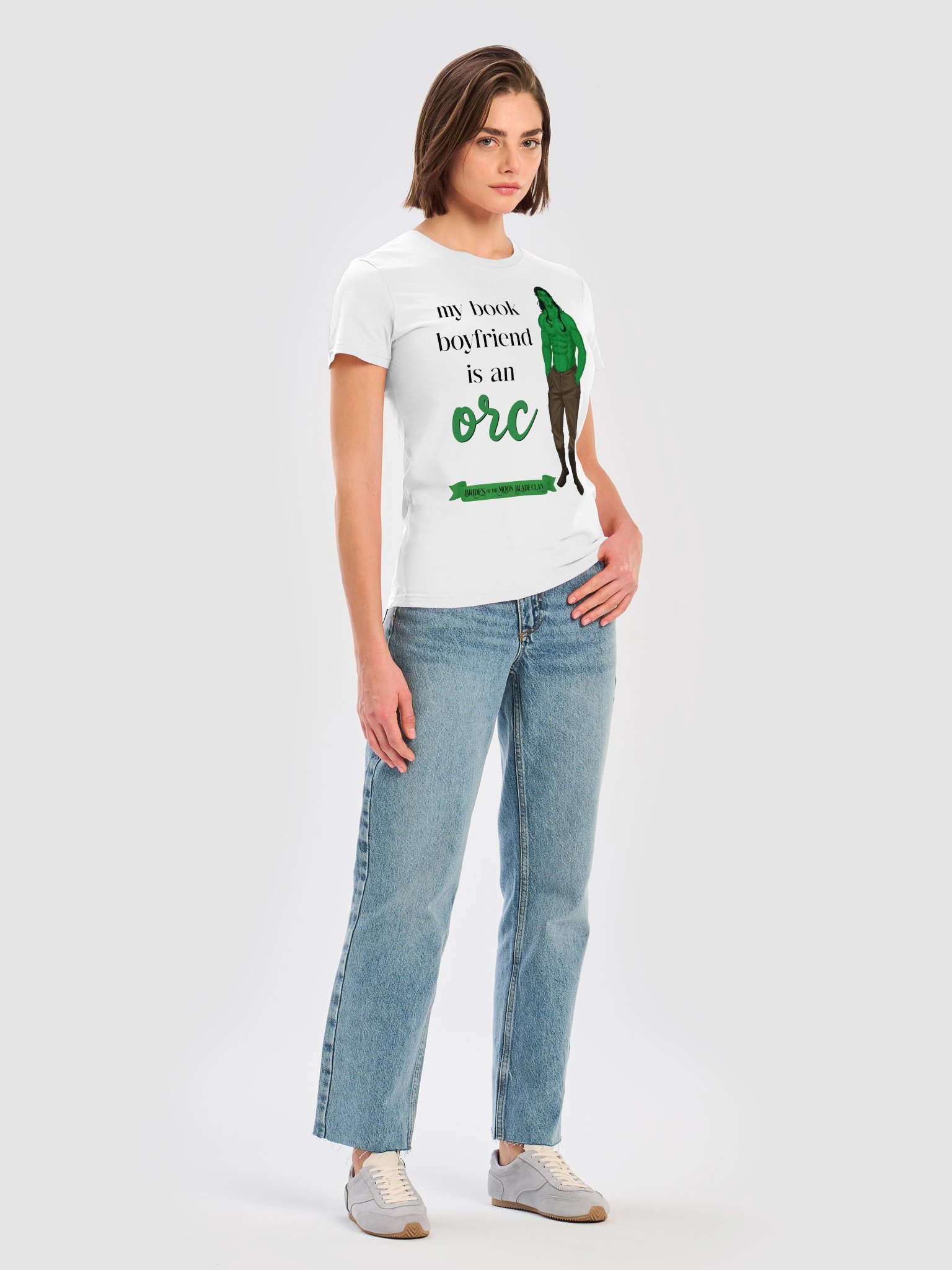 Orc Book Boyfriend Women's Tee product image (3)