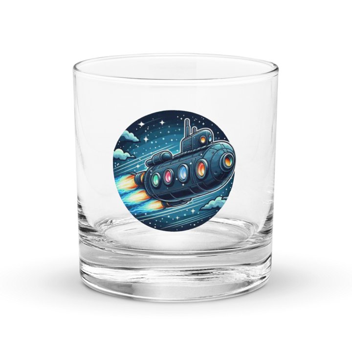 RamJet's Submarine Rocket Logo #2 Glass product image (1)