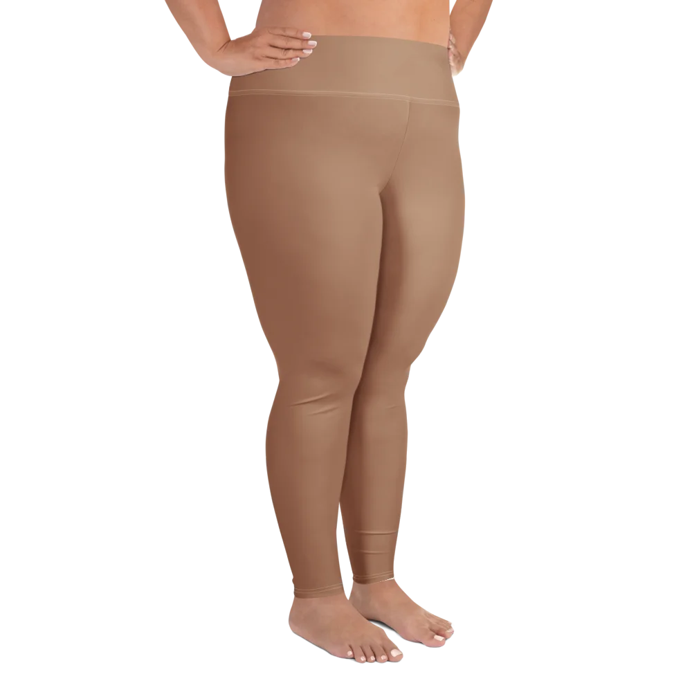 Tan All-Over Print Plus Size Leggings product image (7)