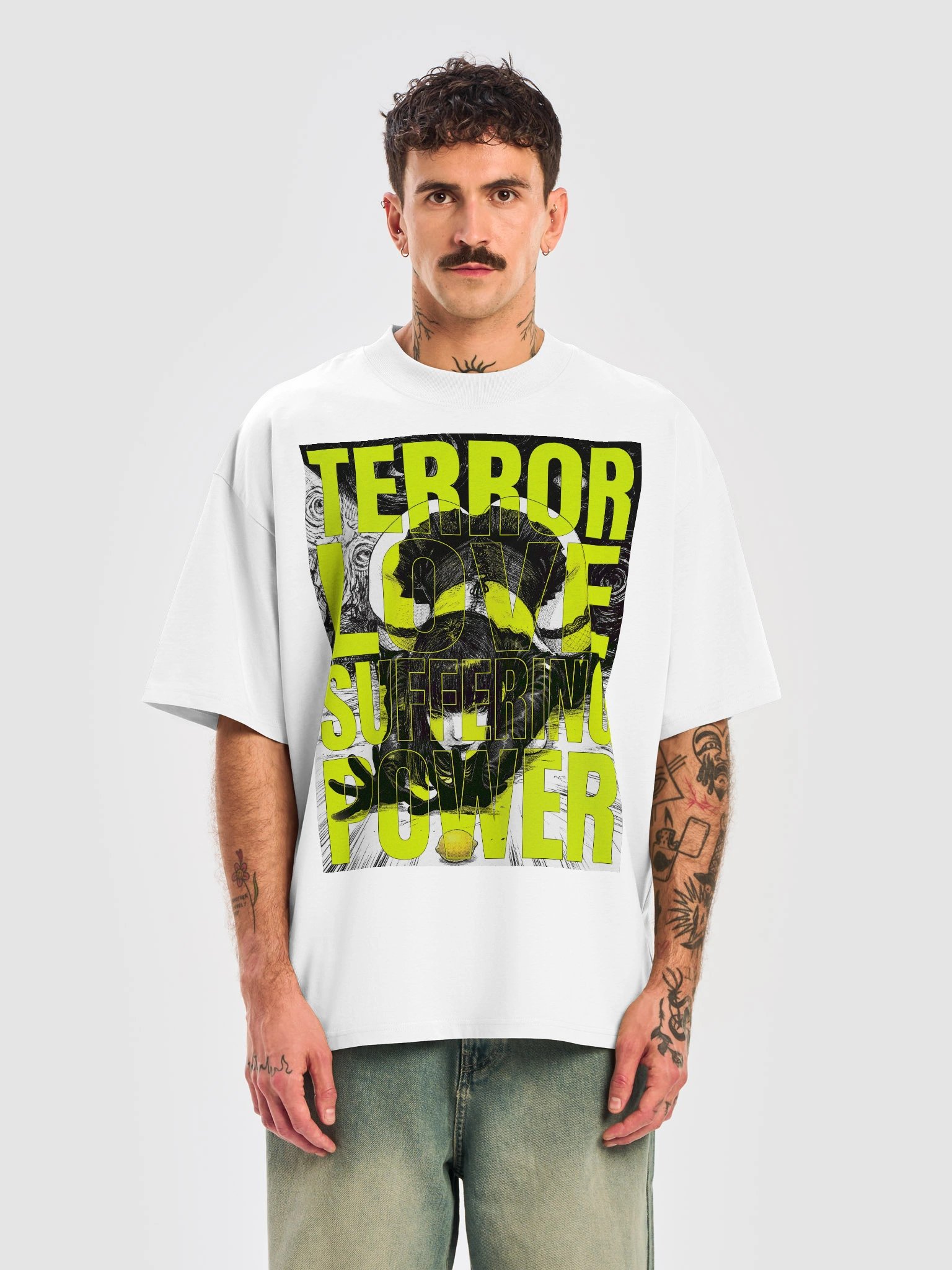 TERROR & LOVE LEMON front Organic Oversized Light T-Shirt product image (3)