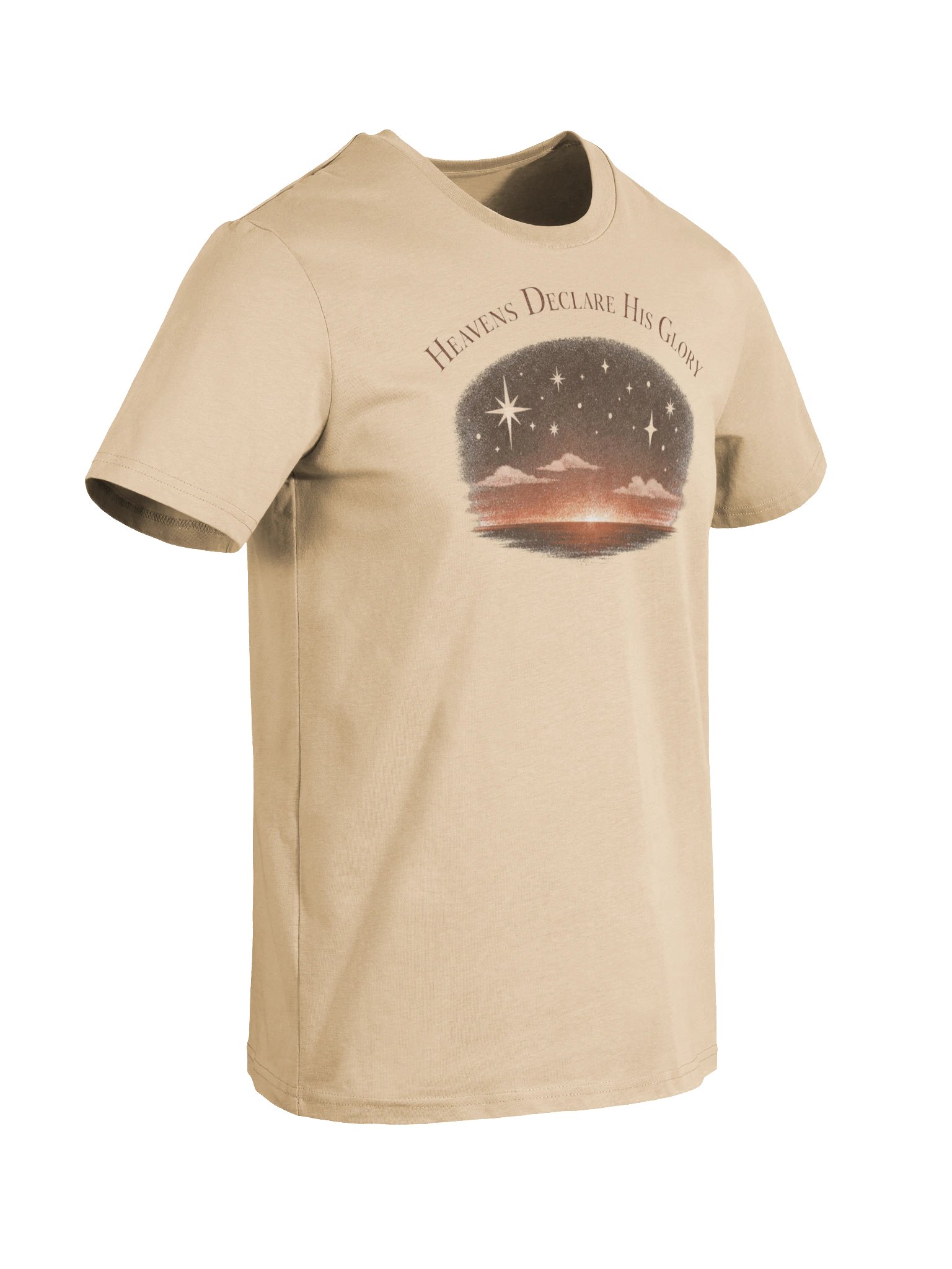Heavens Declare His Glory T-Shirt – Psalm 19:1 Christian Graphic Tee product image (5)