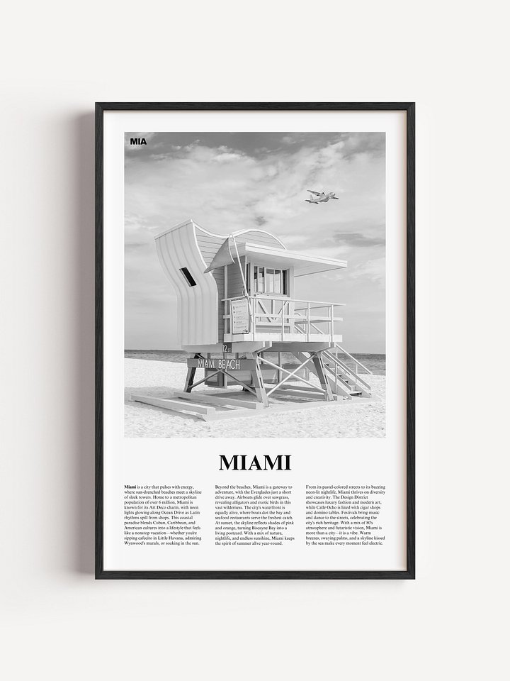 Miami 03 Newspaper Poster | Framed product image (1)