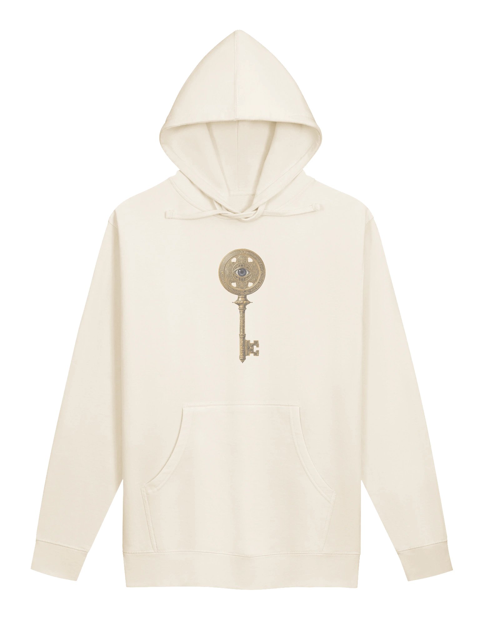The Gatekeeper’s Key – Bone Archive Edition (Front & Back Print) | Unisex Midweight Hoodie product image (1)