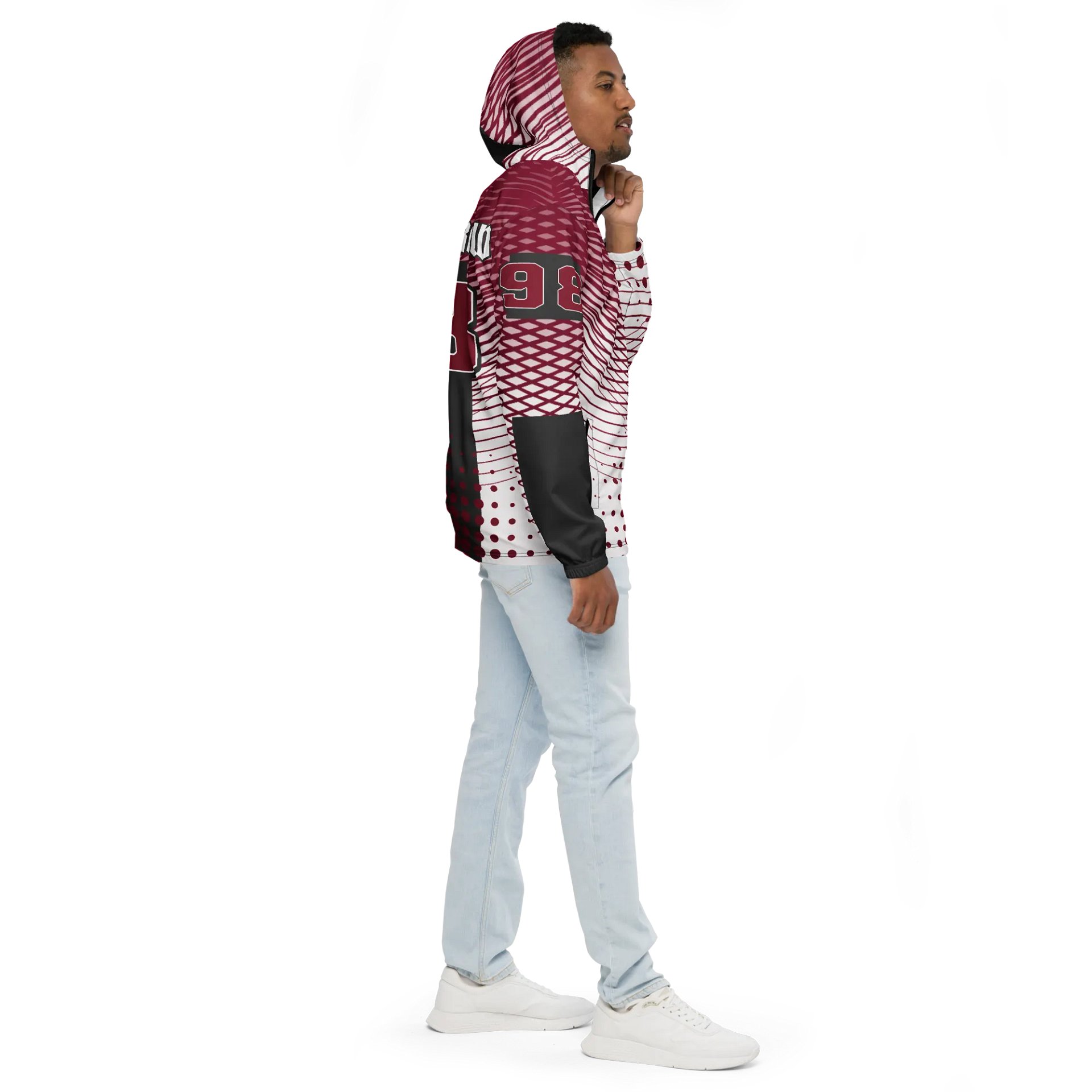 Avalanche raid windbreaker, read and white product image (5)