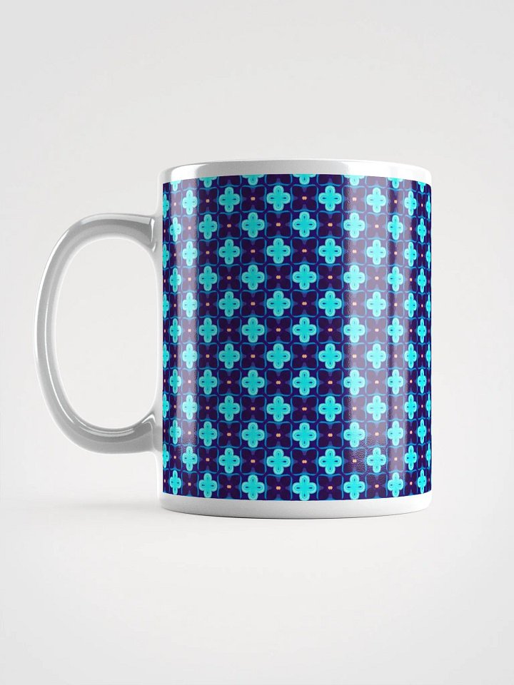 Blue & Black Seamless Patterned Ceramic Mug product image (1)