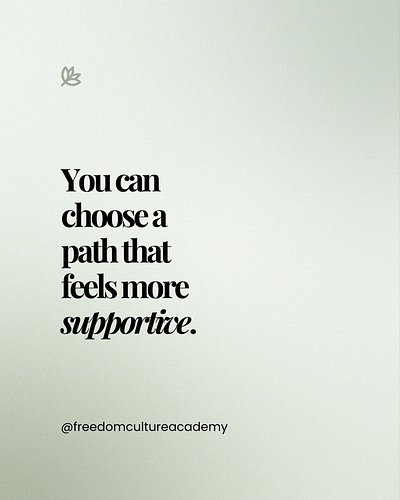 You can choose a path that actually supports the life you want to live. ✨
