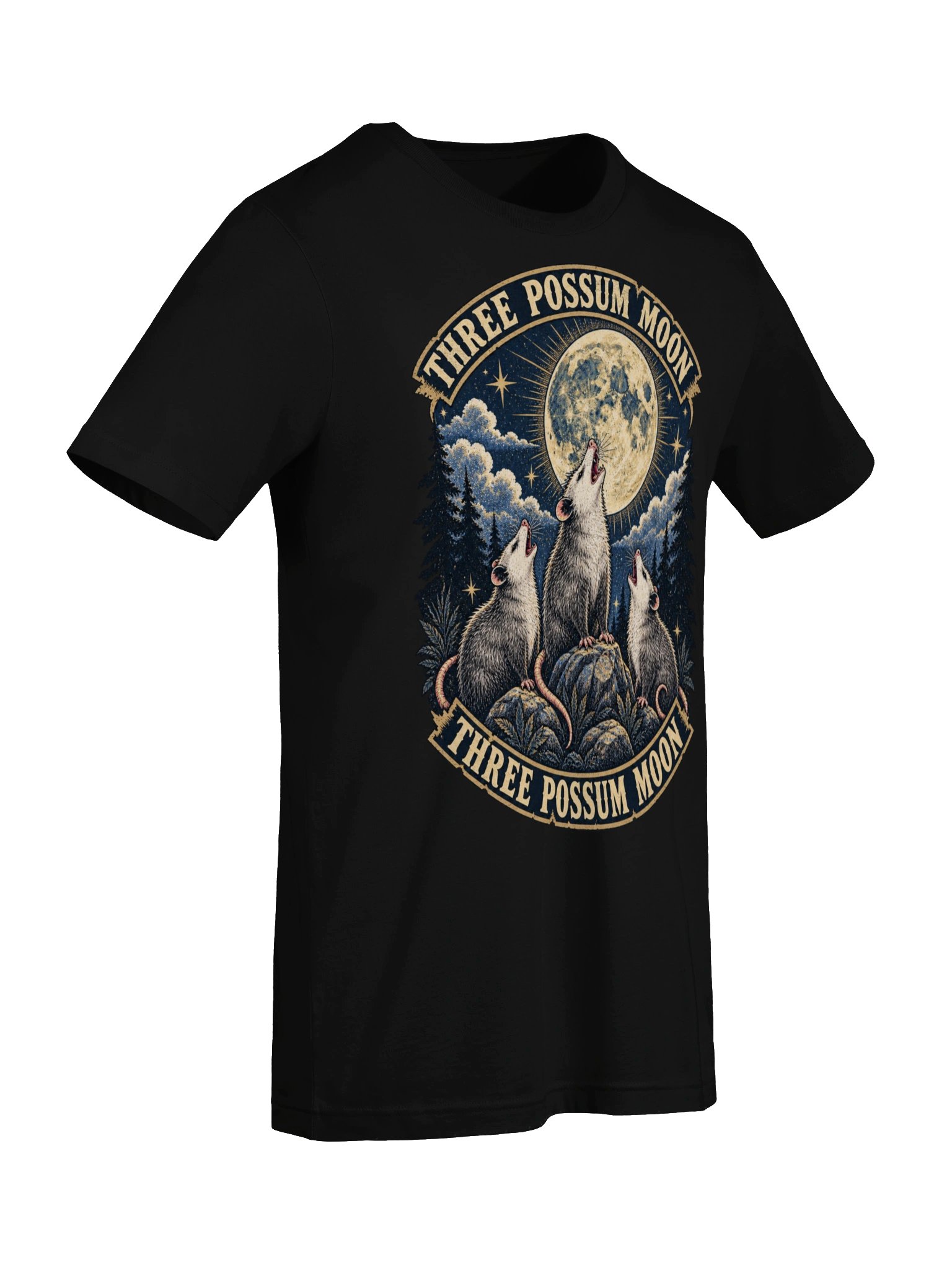 Three Possum Moon — Vintage Howling Possum Graphic Tee product image (53)