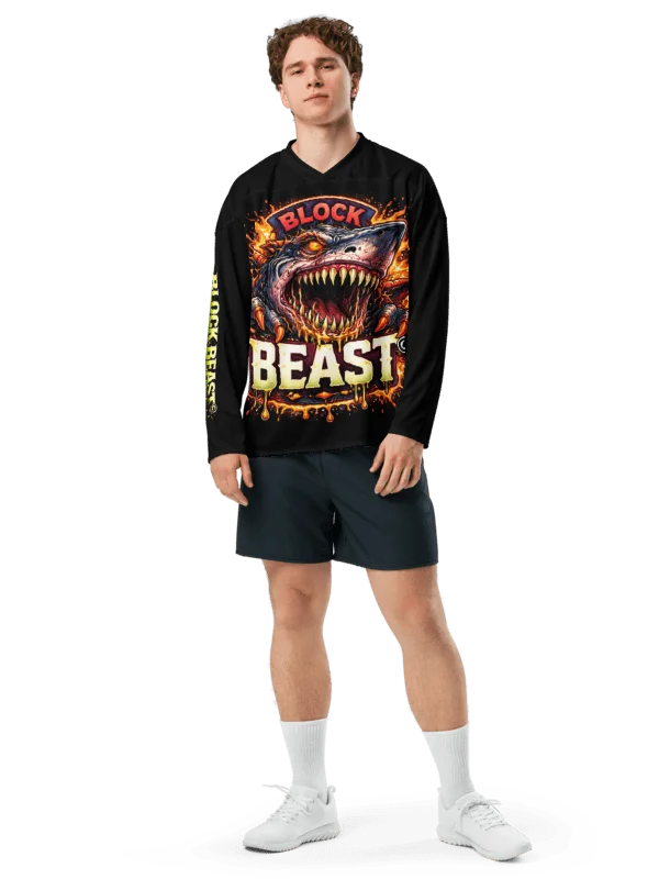 LIMITED EDITION - CNX Core All-over print Unisex Long Sleeve Tee — Block Beast 002 product image (5)