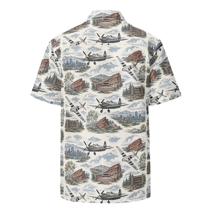 P51 Mustang Colorado — 1940's Retro Hawaiian Shirt product image (2)