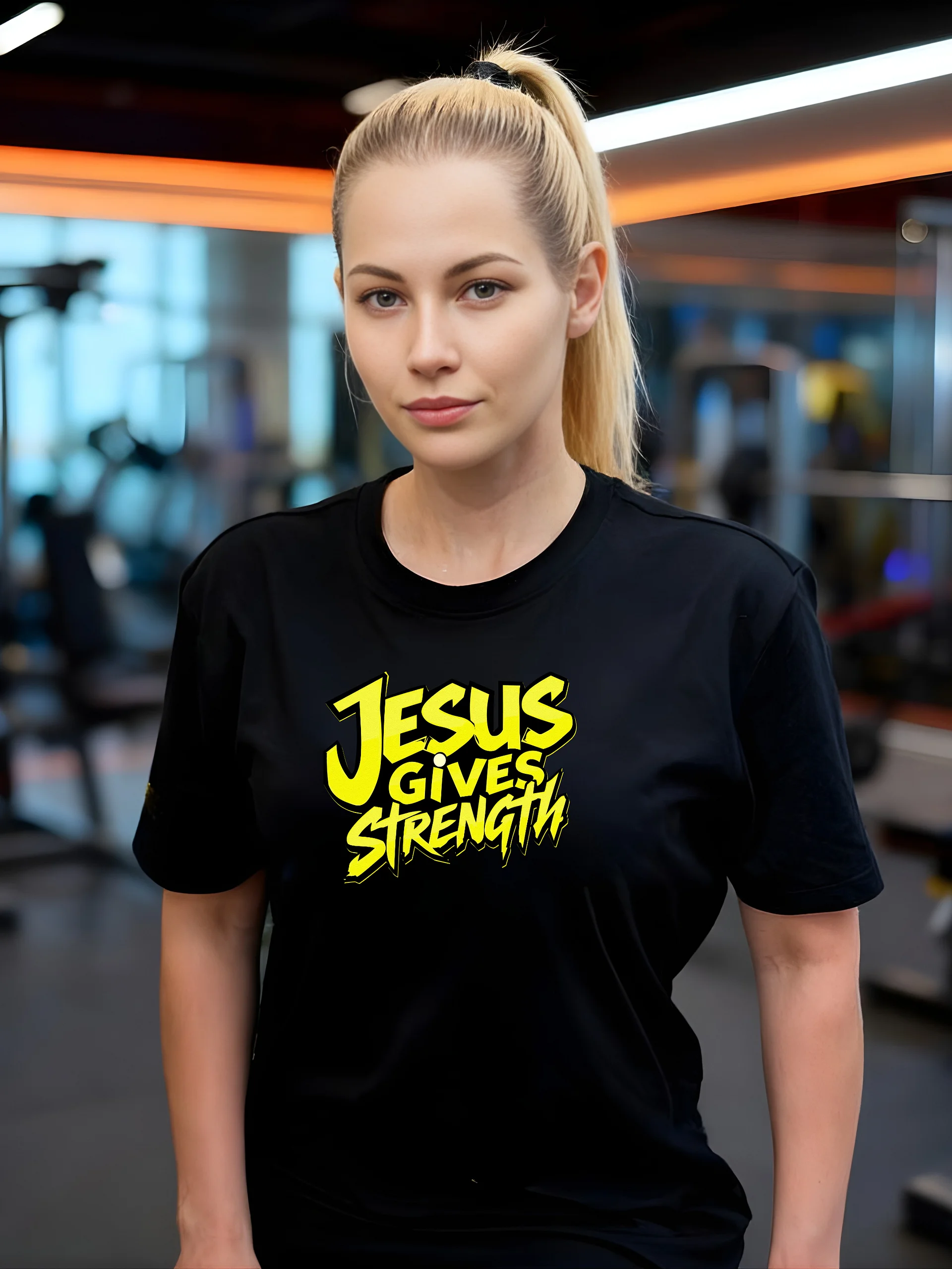 Womens Christian T-shirt Jesus Gives Strength product image (1)