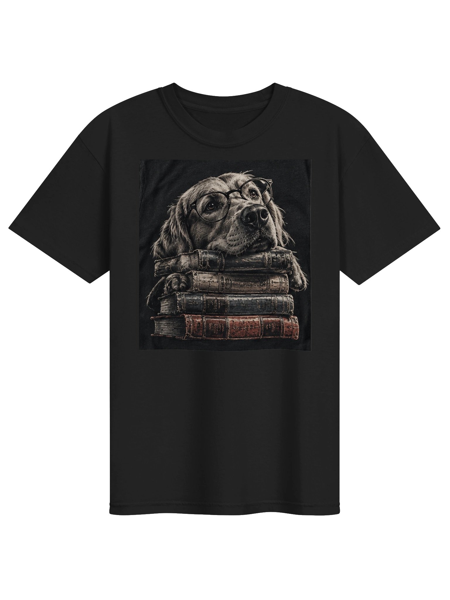 Book Lover Dog T-Shirt | Reading Dog Graphic Tee | Funny Dog Lover Shirt | Dark Academia Dog Tee product image (2)