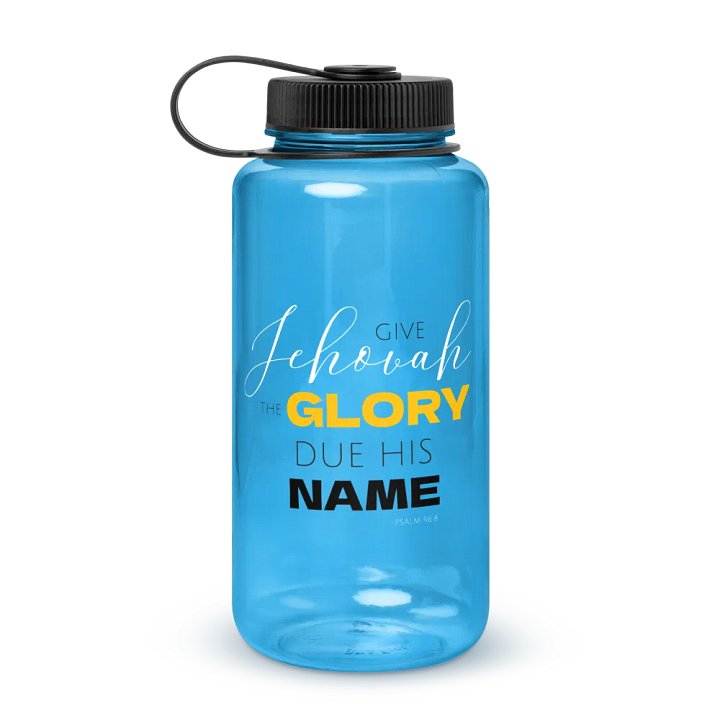 "Give Jehovah the Glory Due His Name | Psalm 96:8|" Wide Mouth Water Bottle product image (1)