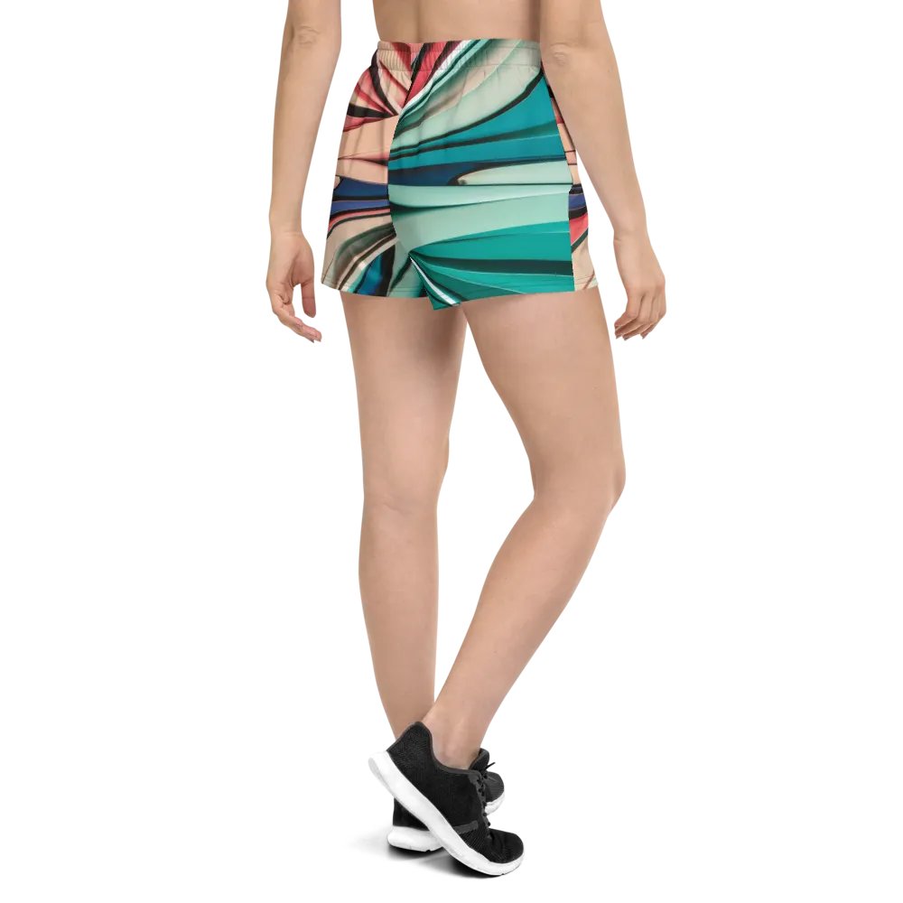 Abstract Geometric Unisex Athletic Shorts in Vibrant Colors (XS-3XL) product image (6)